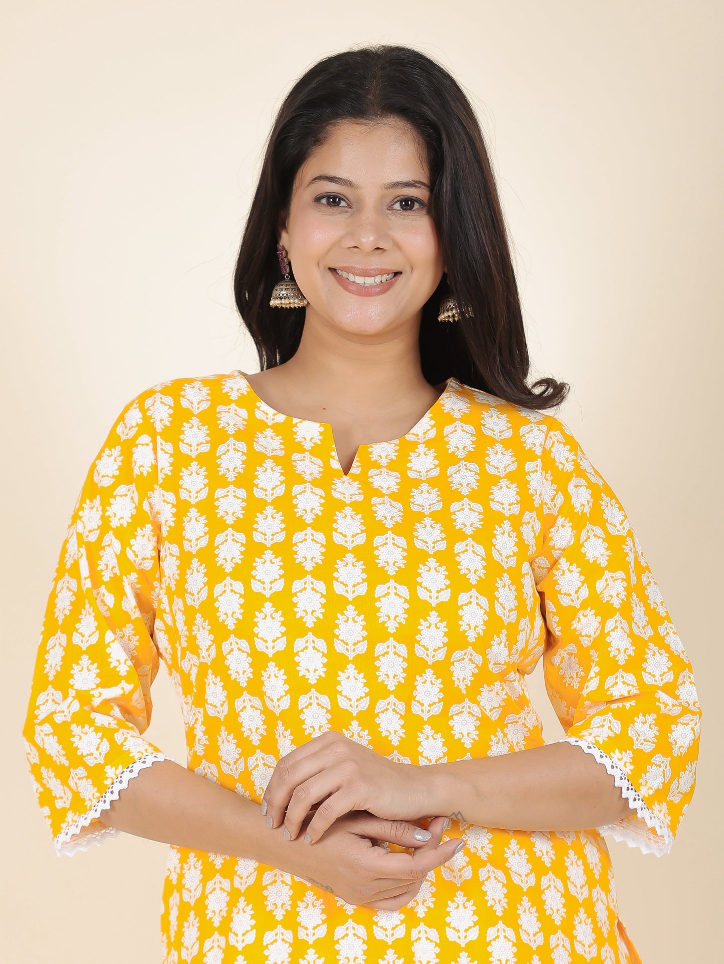 Soft Cotton Floral Kurta