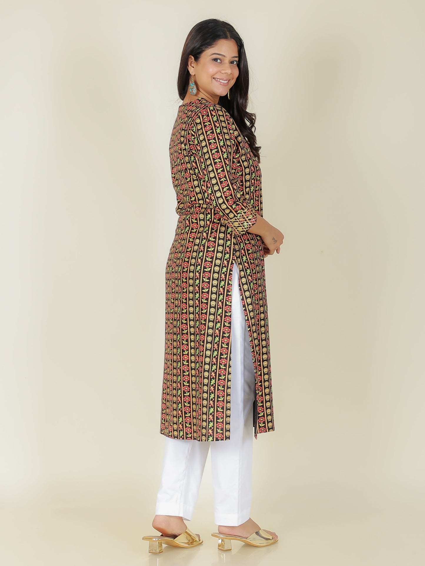 Rayon Floral Kurta