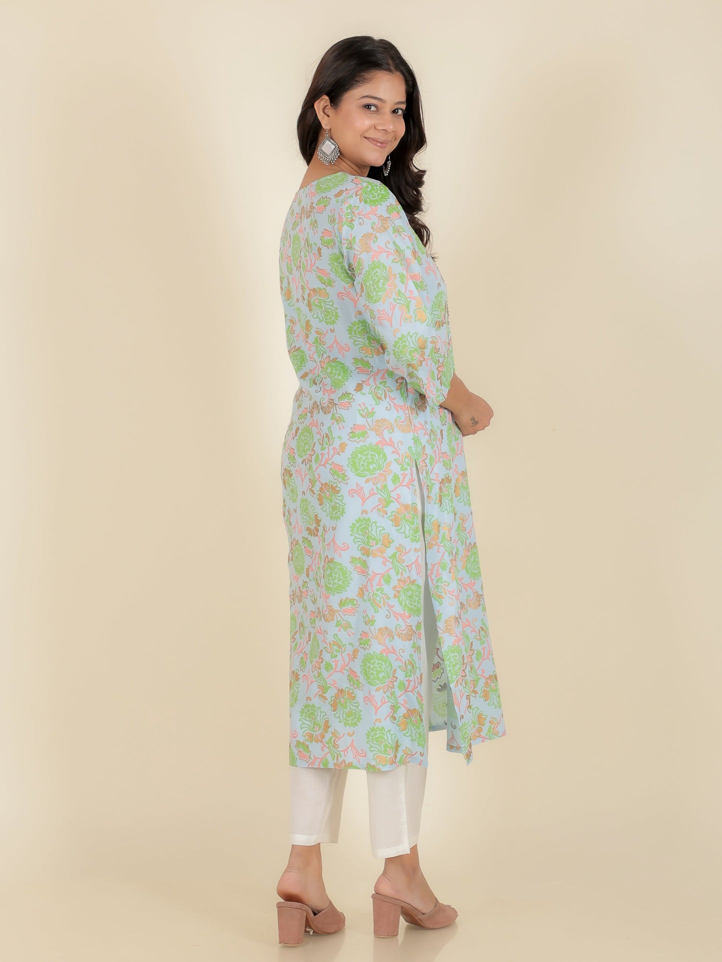 Rayon Floral Kurta