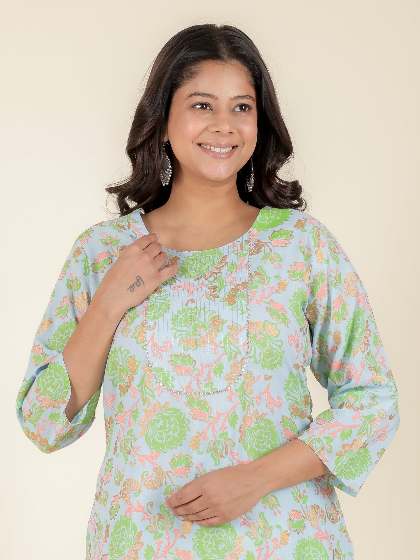 Rayon Floral Kurta