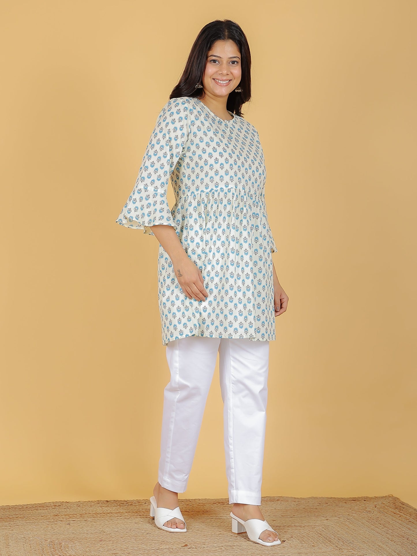 Soft Cotton Block Kurti