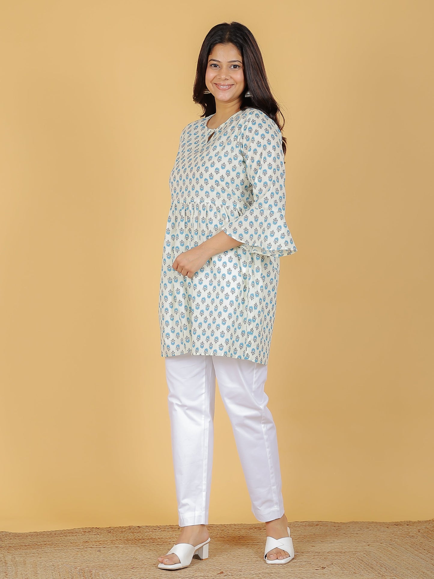 Soft Cotton Block Kurti