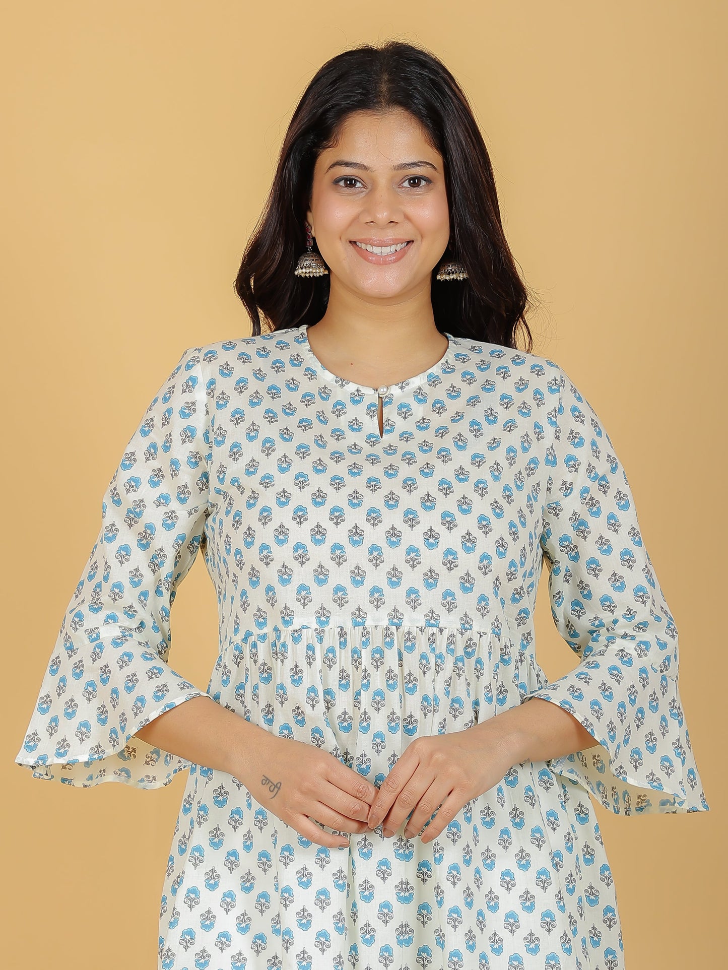 Soft Cotton Block Kurti