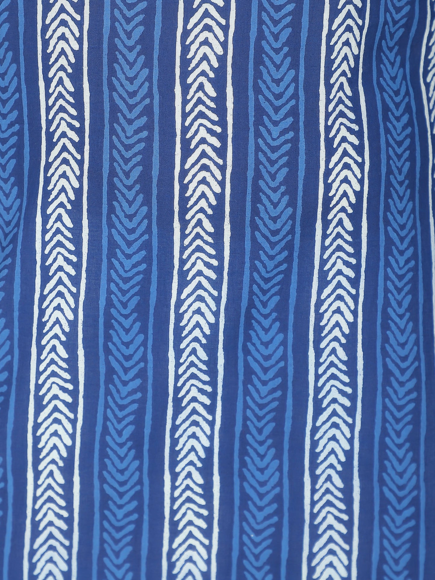 Soft Cotton Striped Straight Blue Kurti