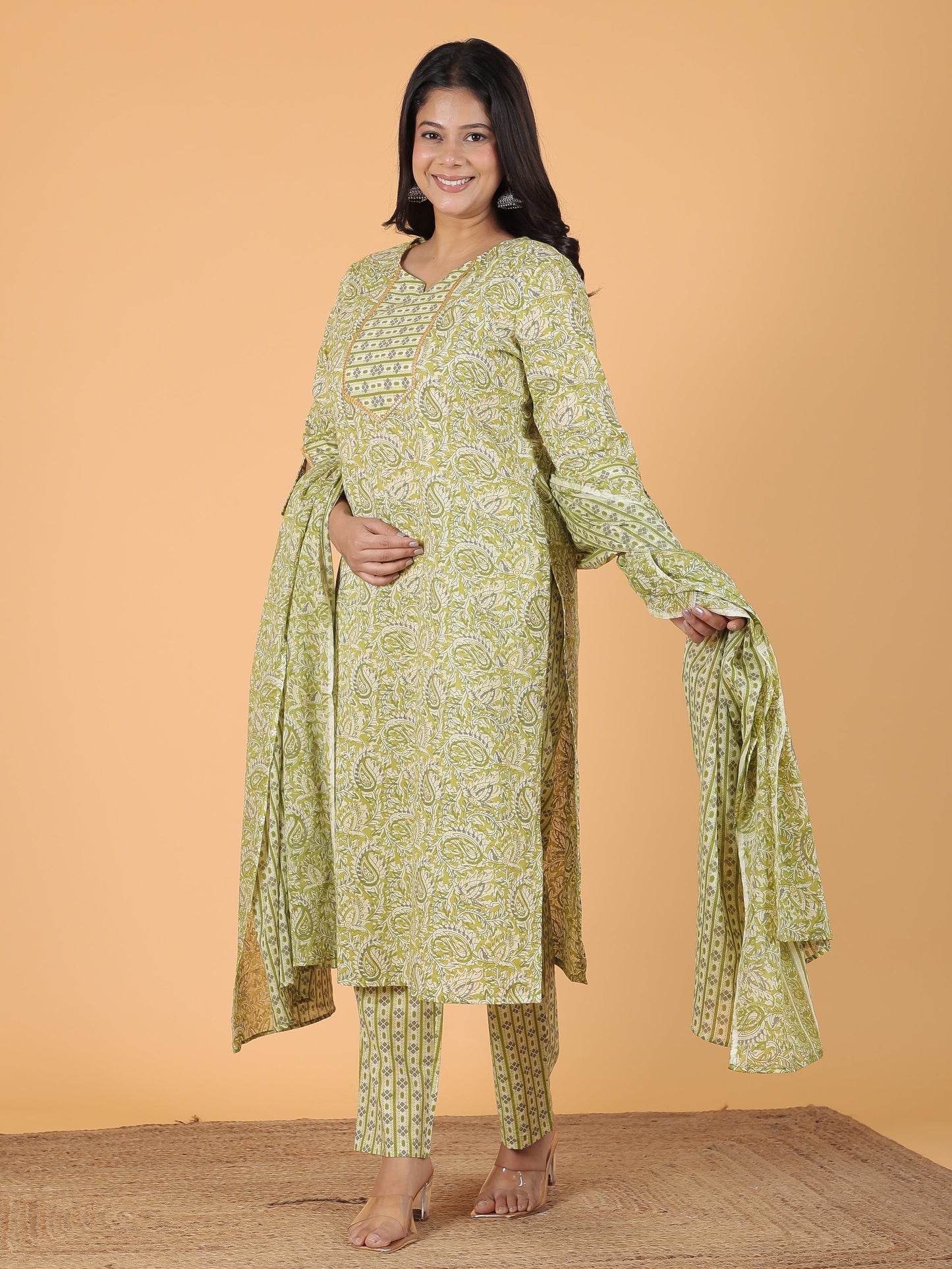 Soft Cotton Floral Kurta