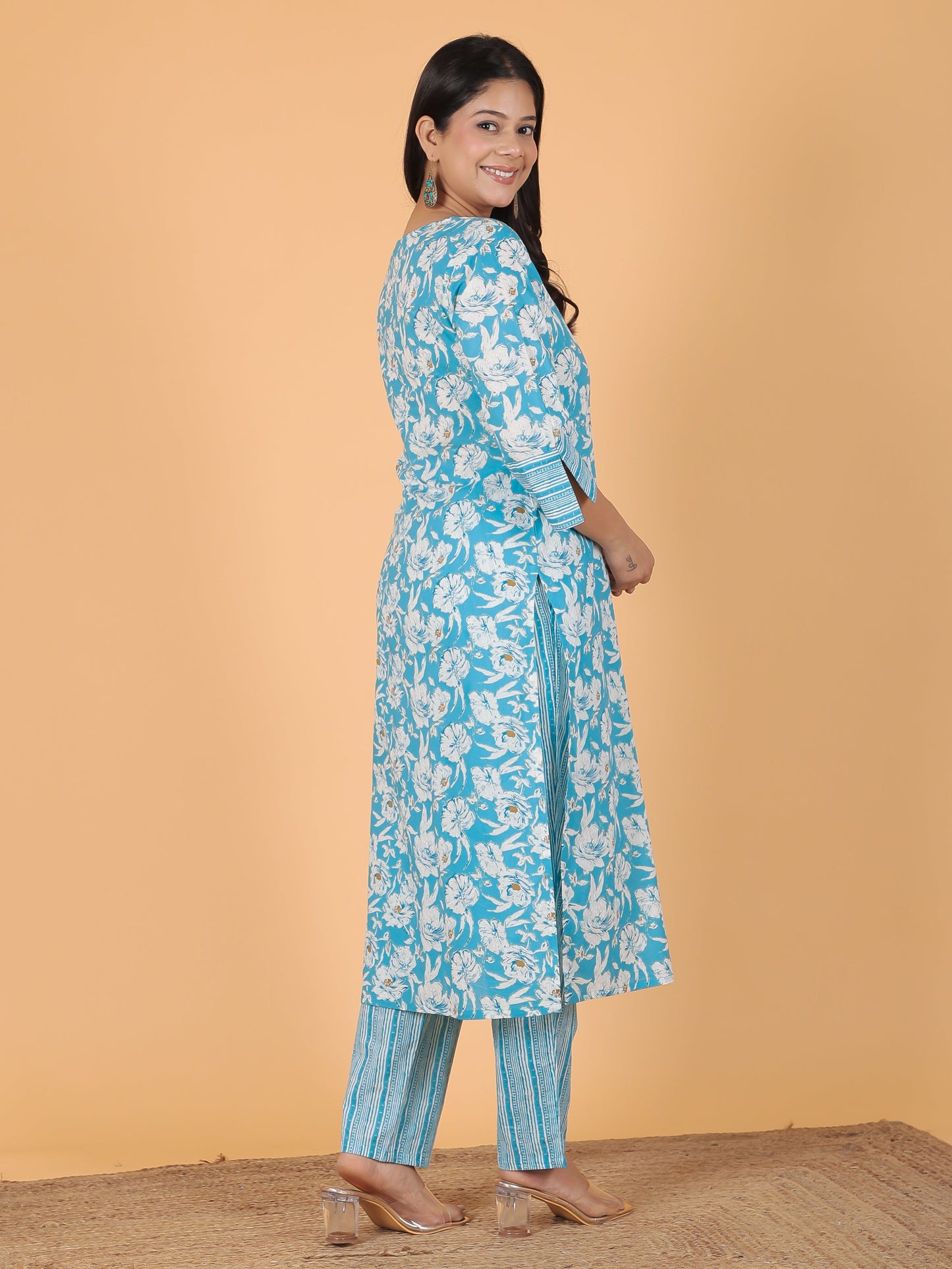 Soft Cotton Floral Kurta