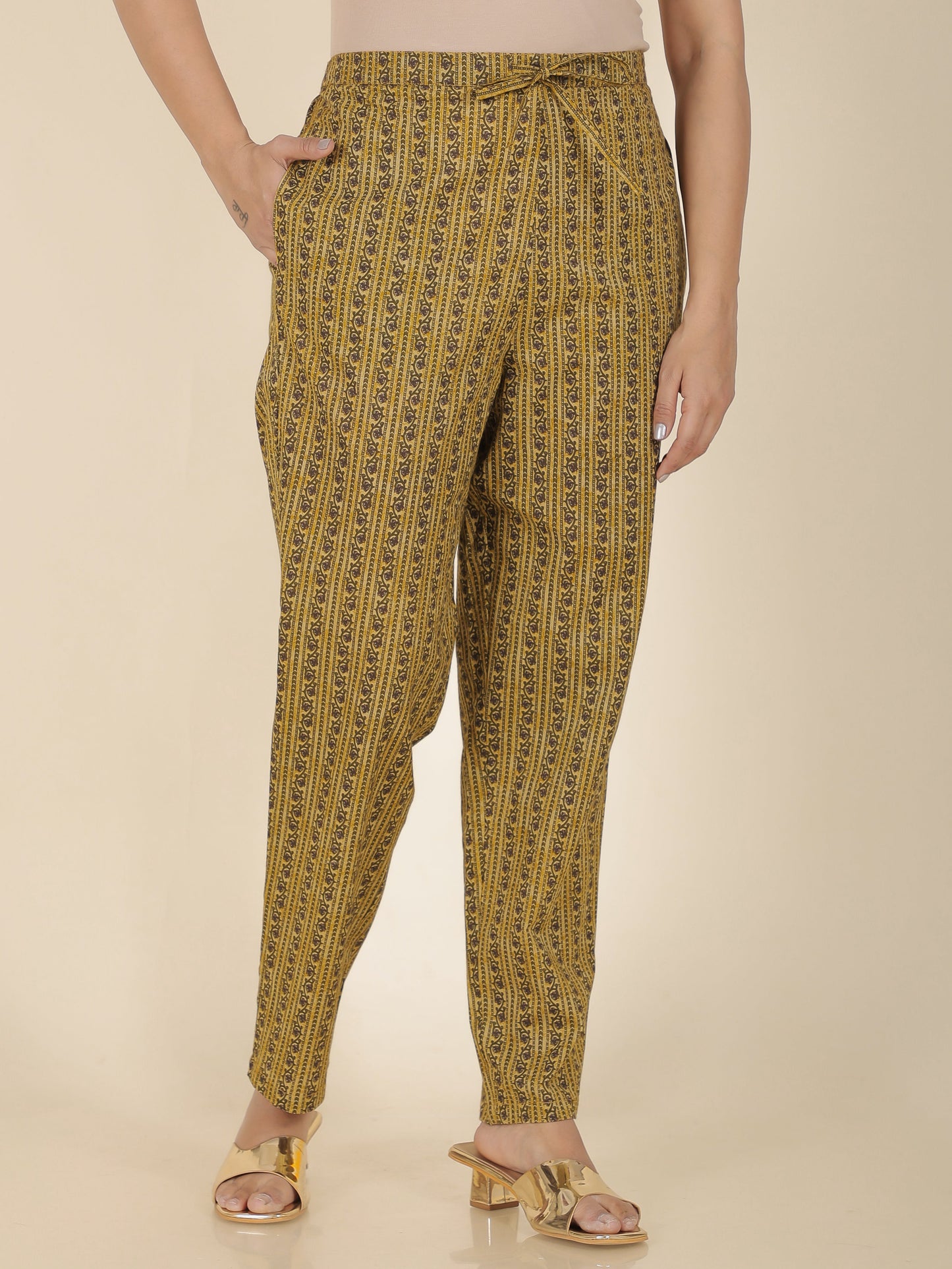 Soft Cotton Striped Pant