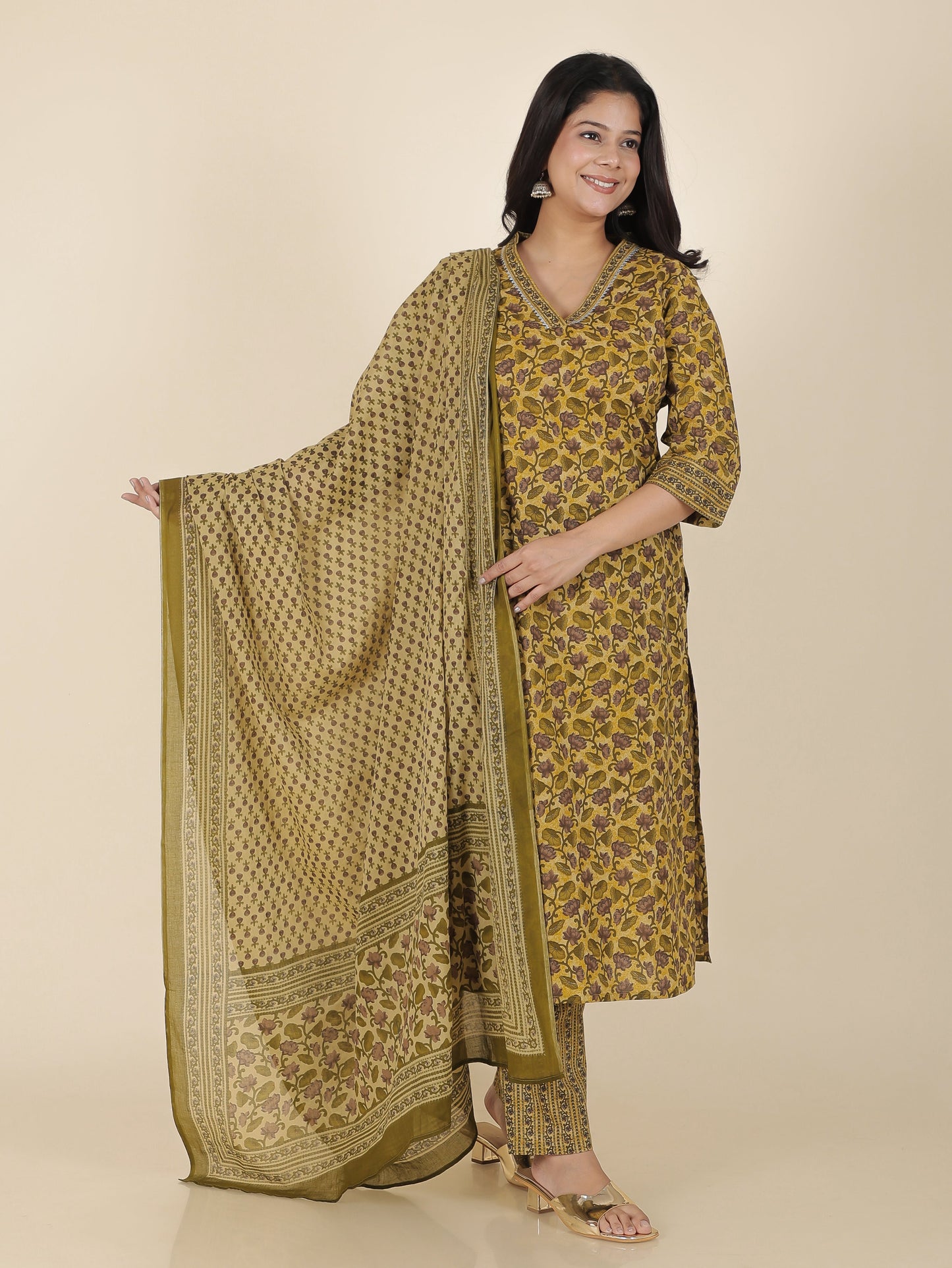 Soft Cotton Floral Kurta