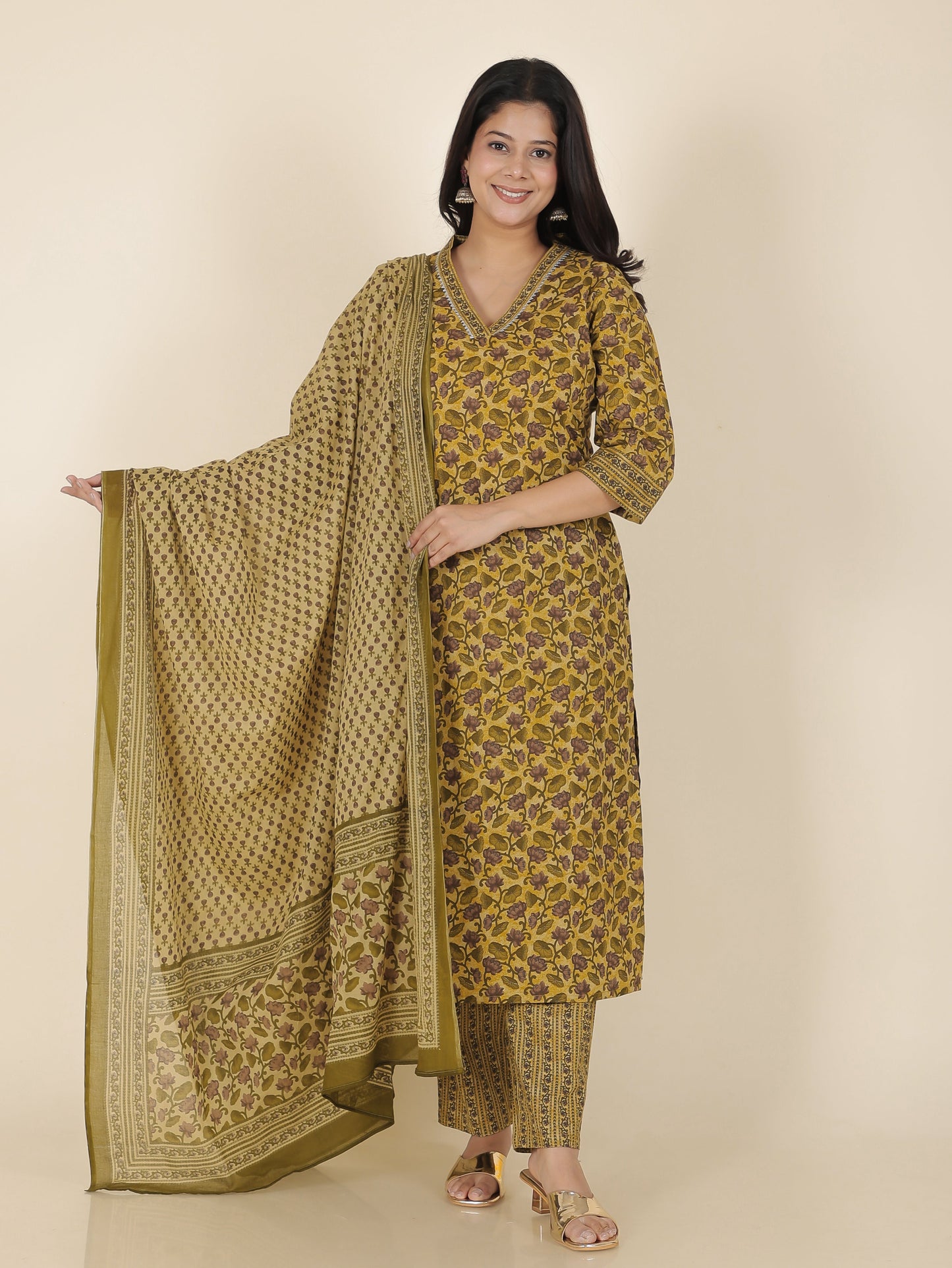 Soft Cotton Floral Kurta