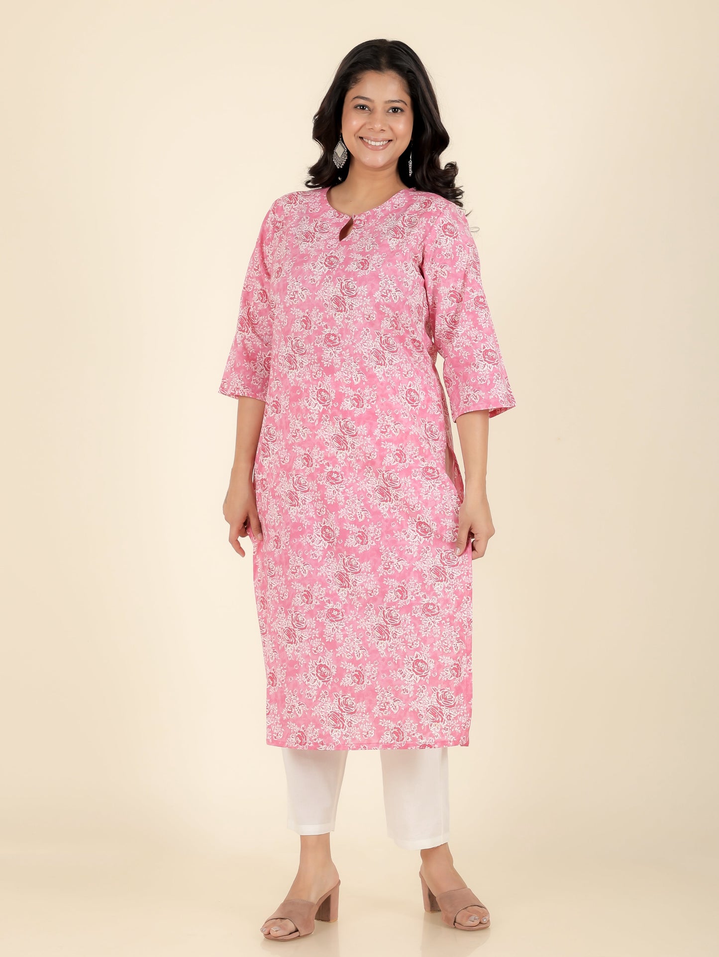 Soft Cotton Floral Kurta