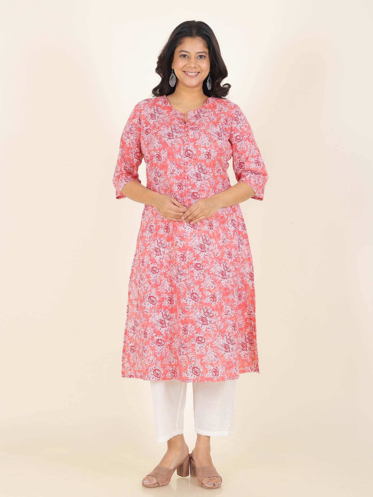 Soft Cotton Floral Kurta