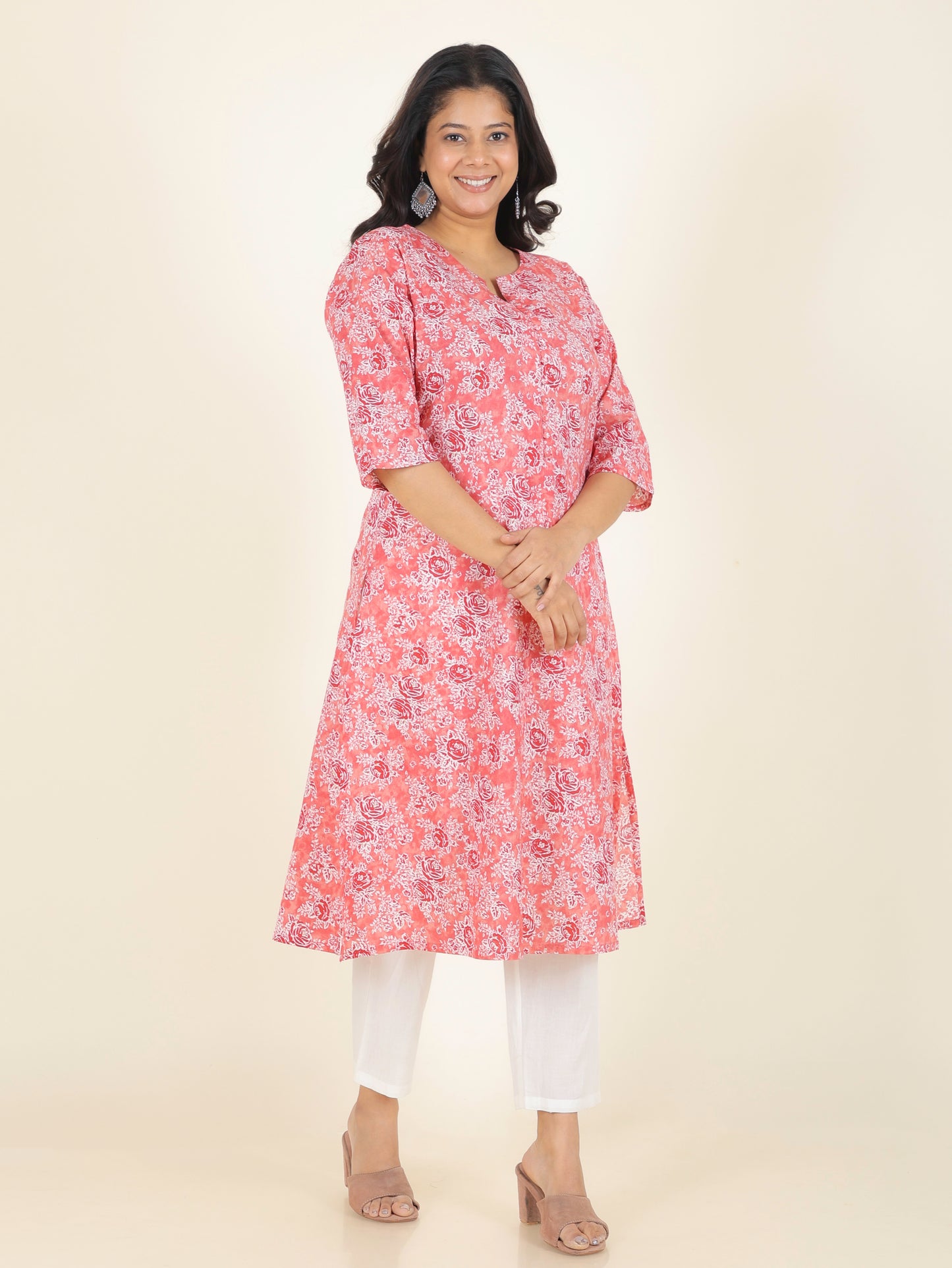 Soft Cotton Floral Kurta