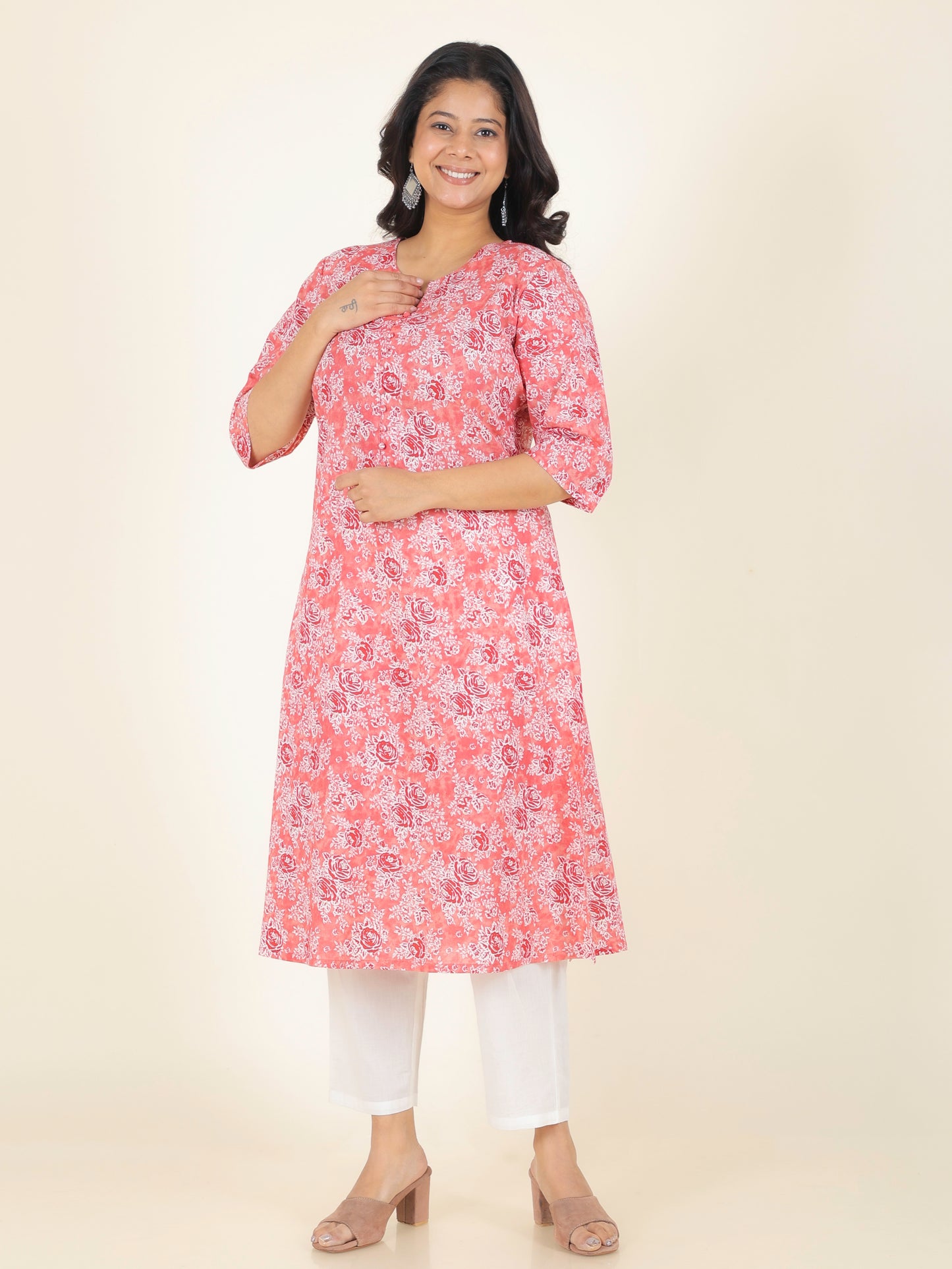 Soft Cotton Floral Kurta