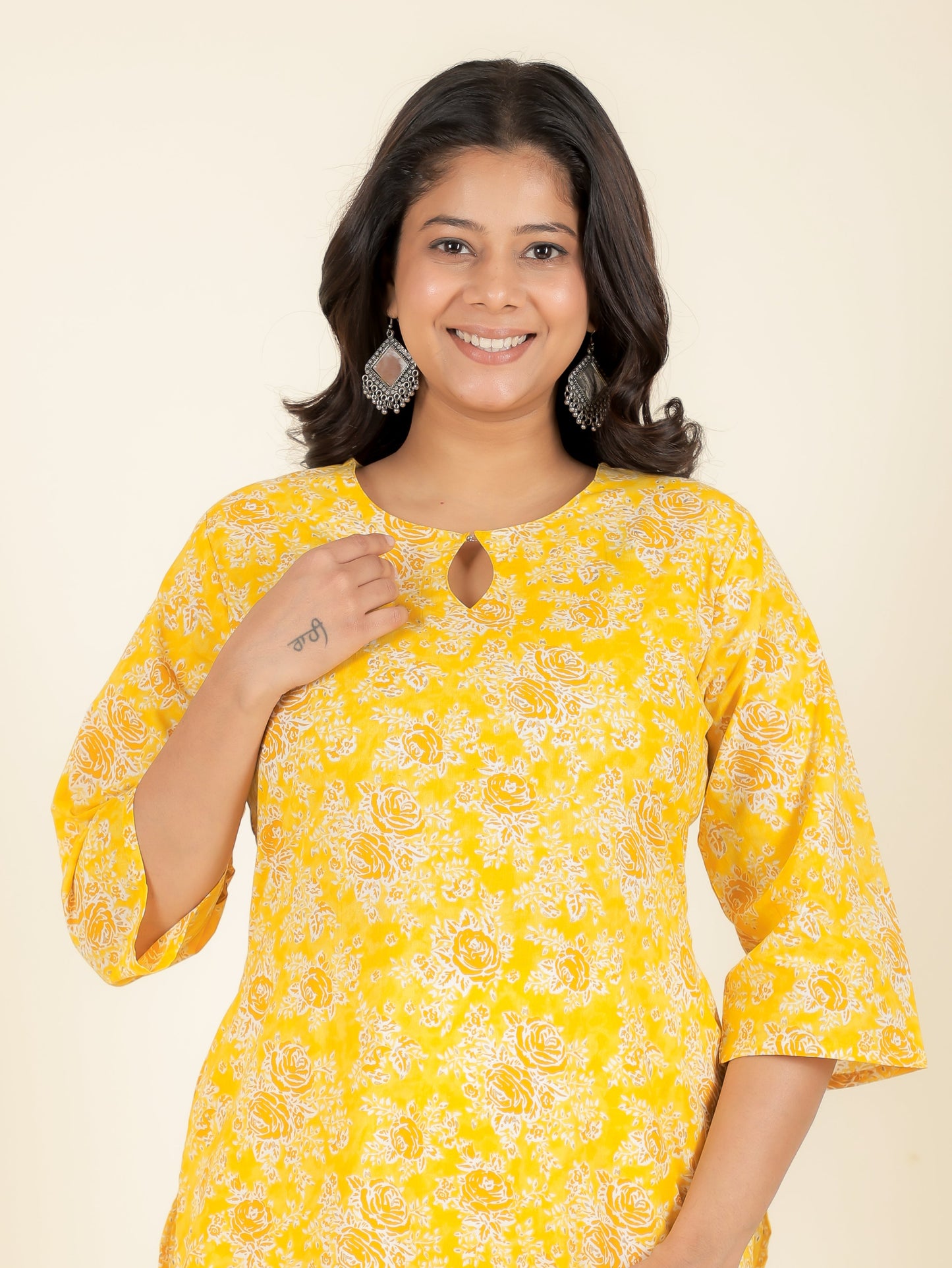 Soft Cotton Floral Kurta