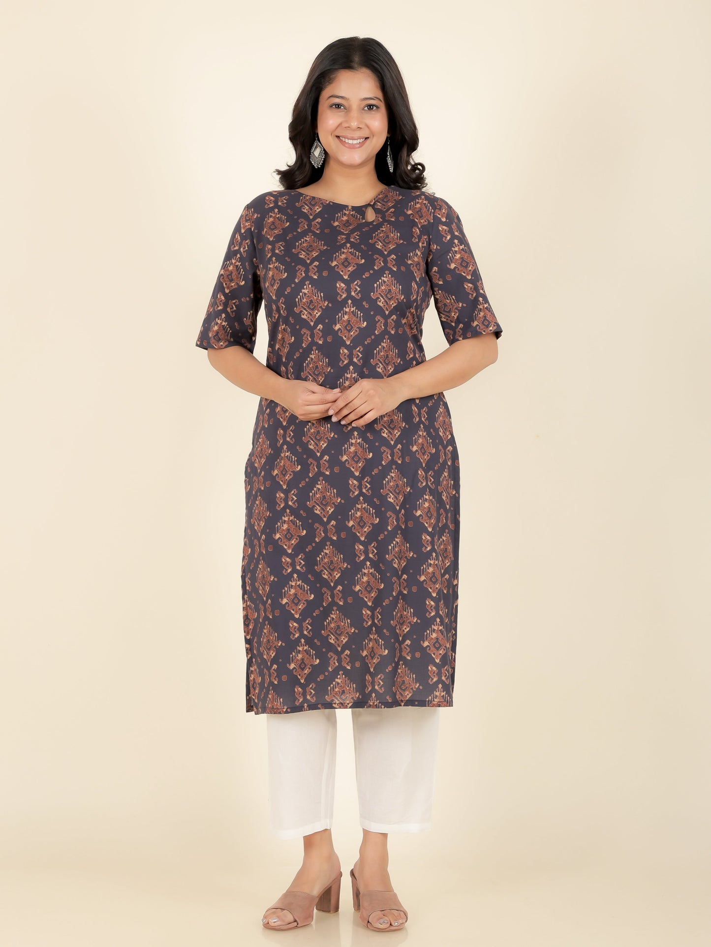 Soft Cotton Ikat Kurta