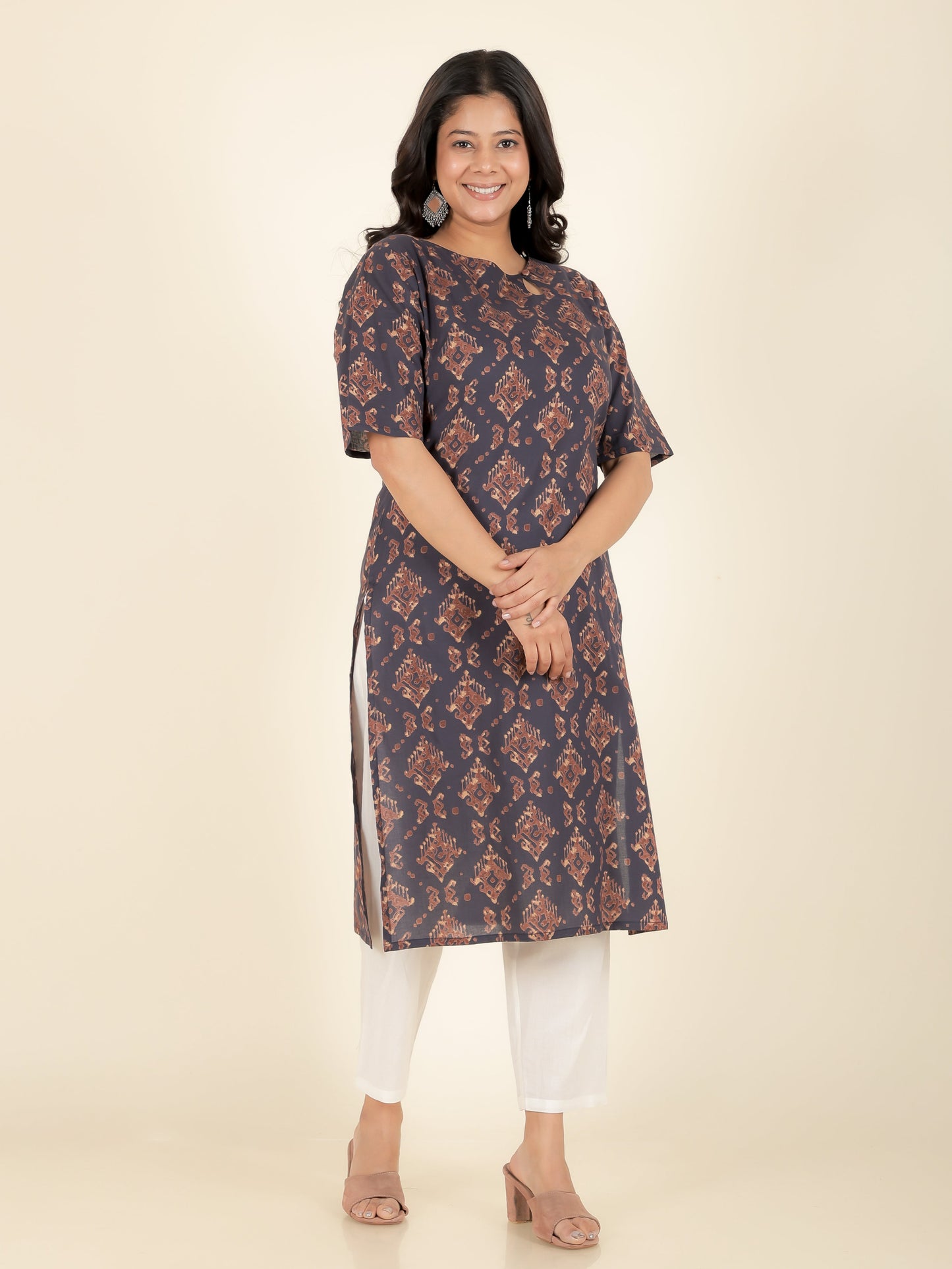 Soft Cotton Ikat Kurta