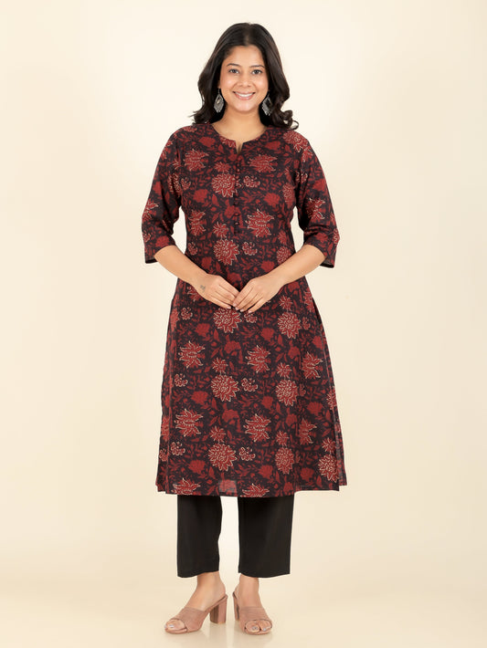 Soft Cotton Floral Kurta