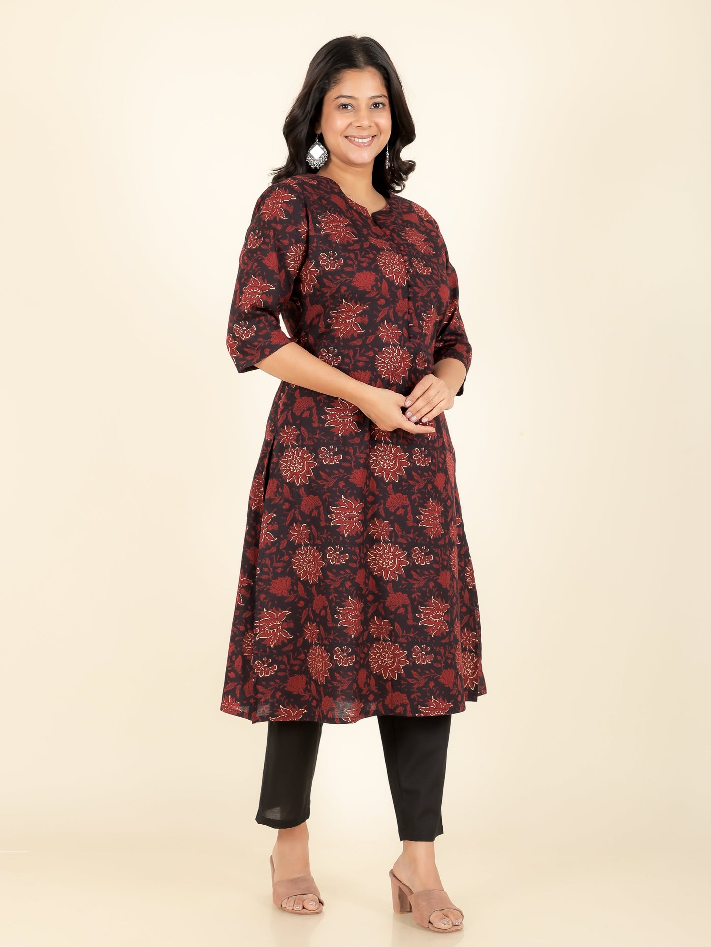 Soft Cotton Floral Kurta