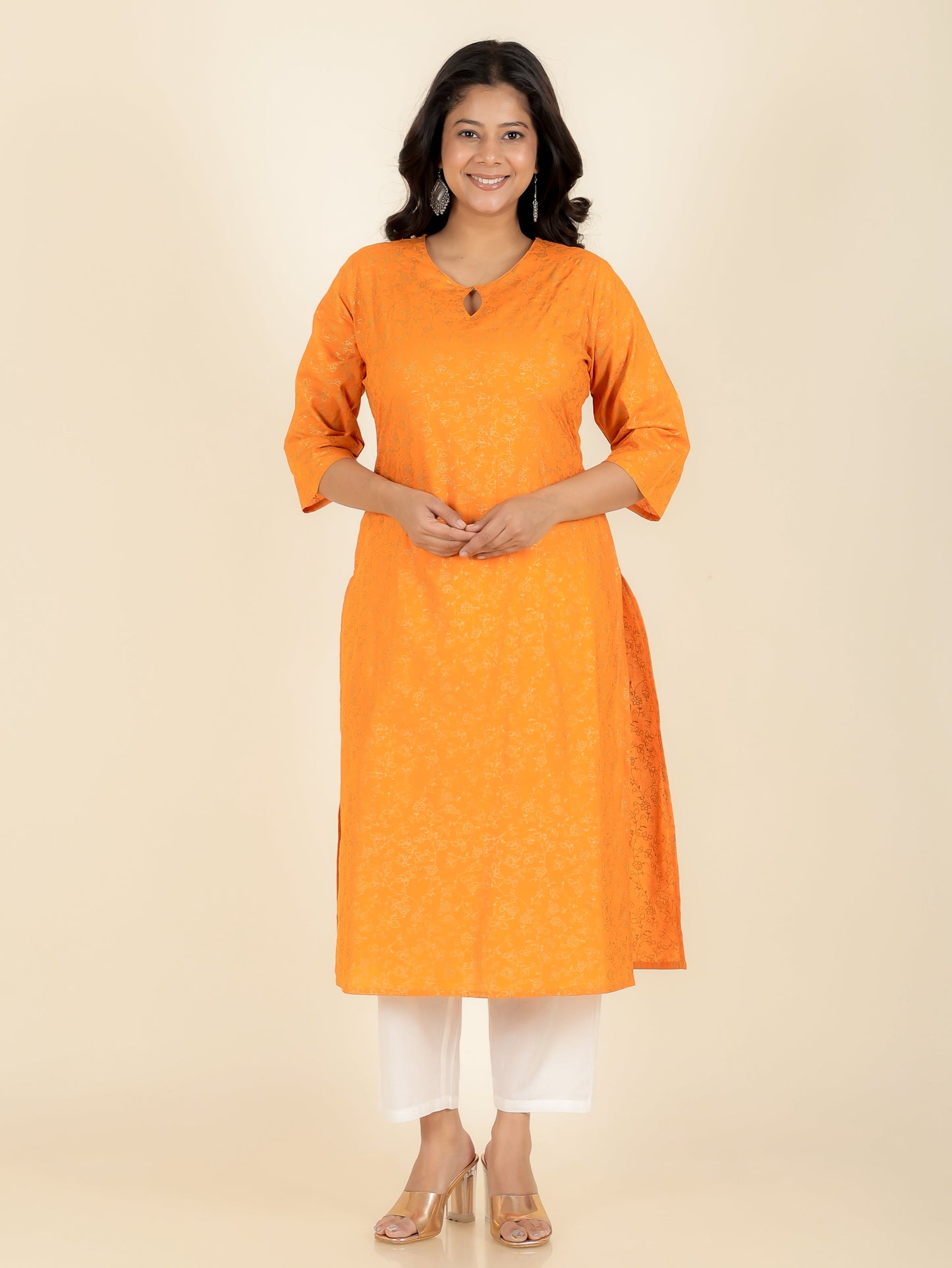 Soft Cotton Floral Kurta