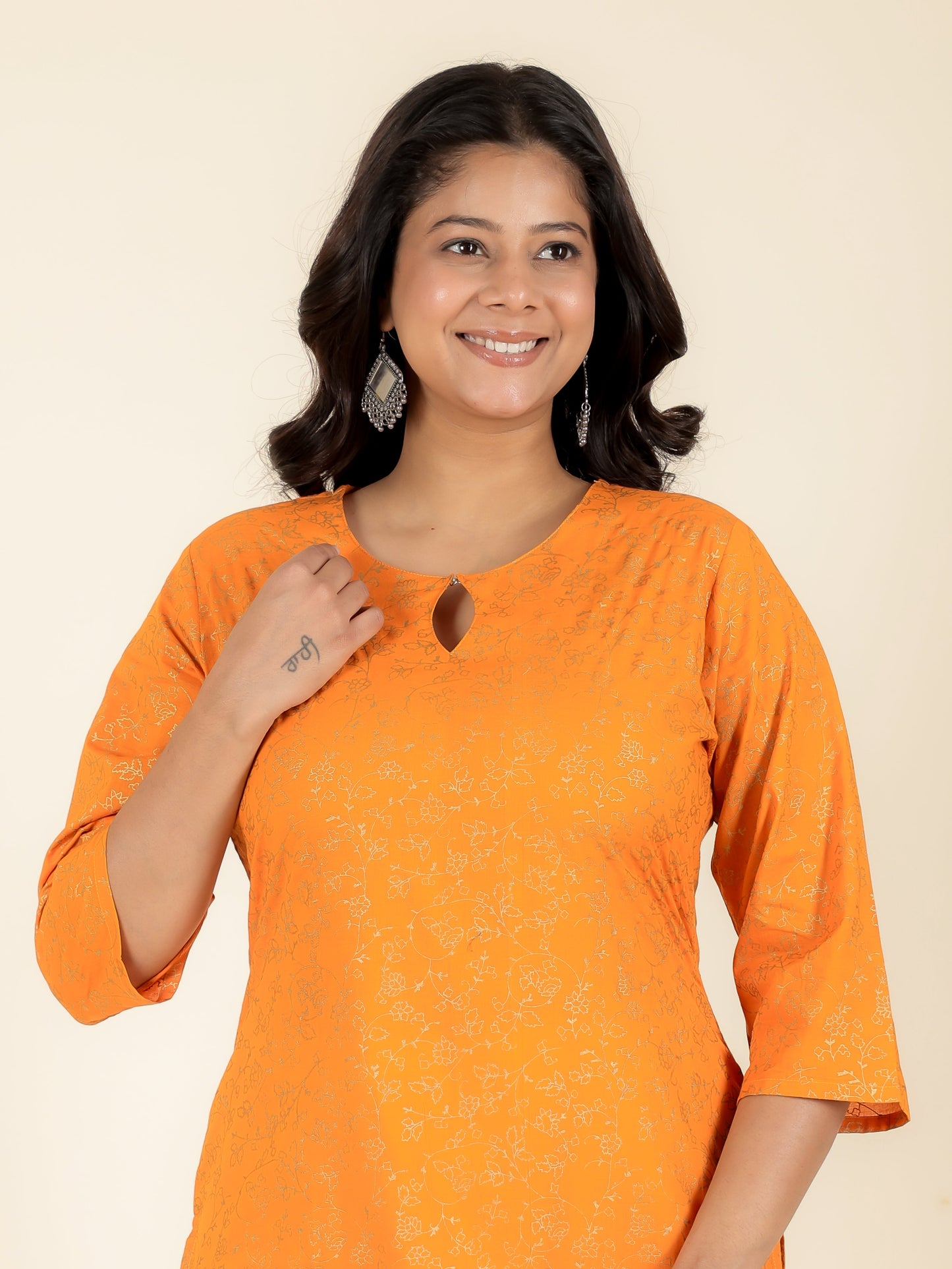 Soft Cotton Floral Kurta