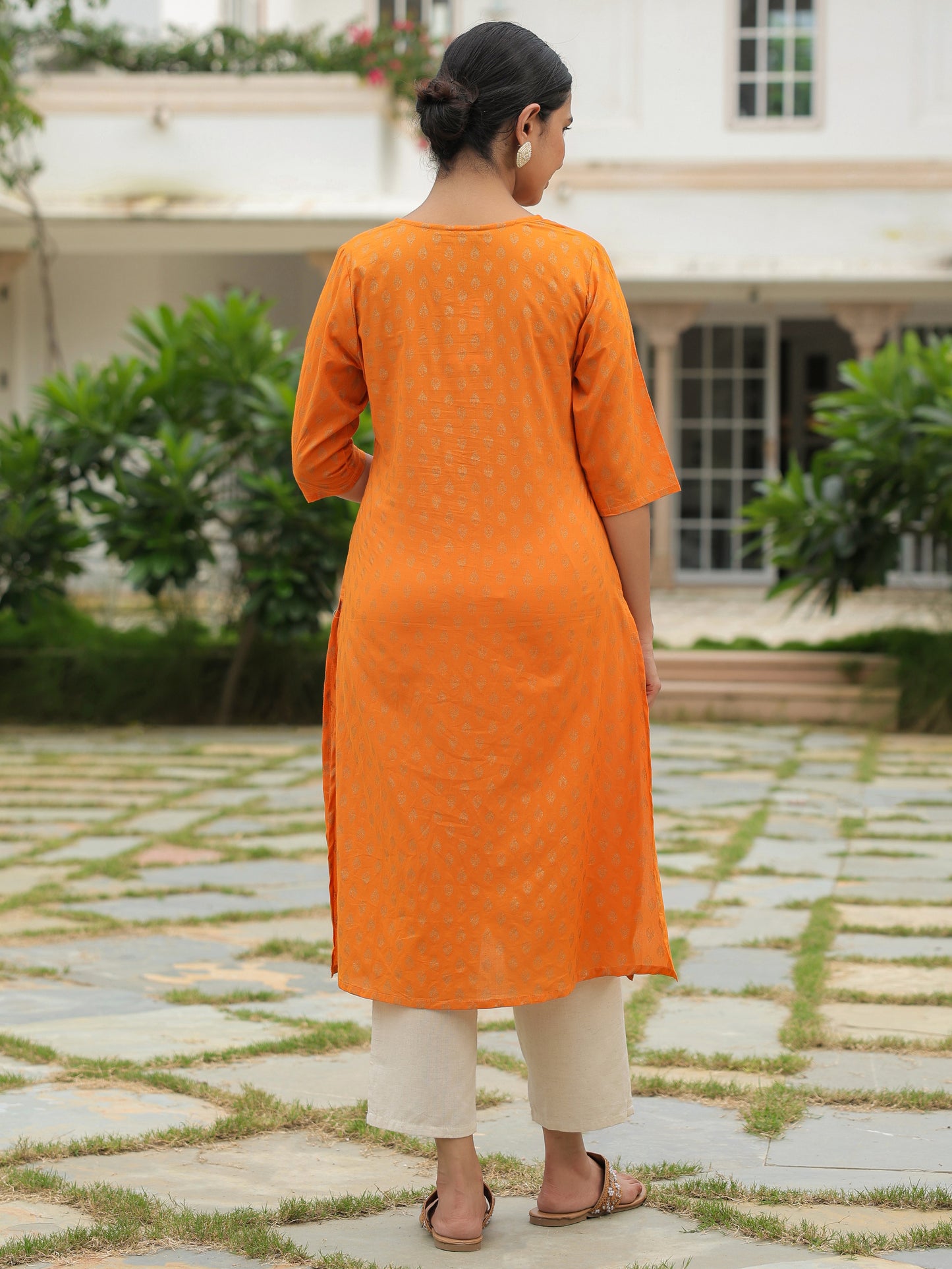 Soft Cotton Floral Kurta