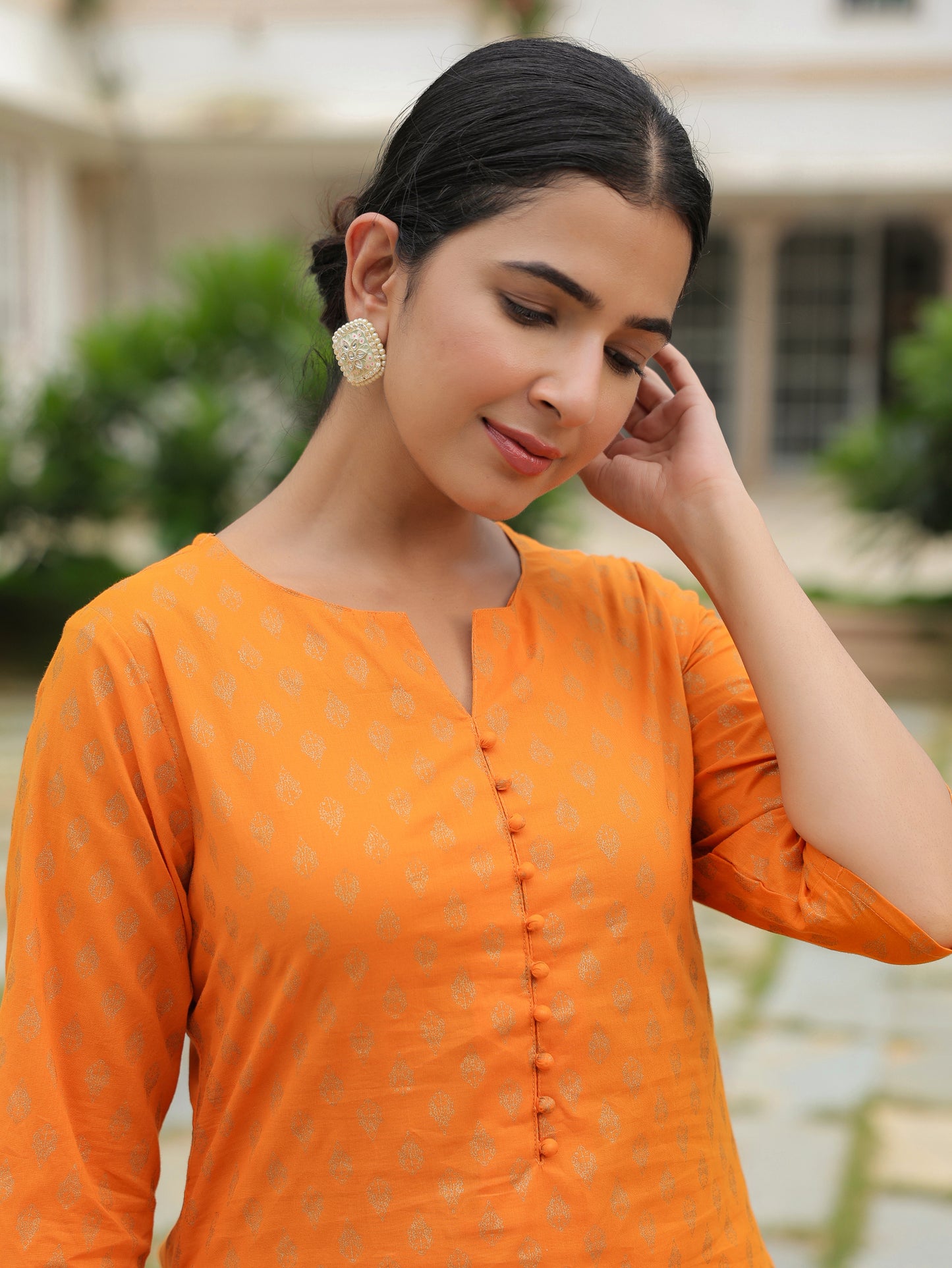 Soft Cotton Floral Kurta