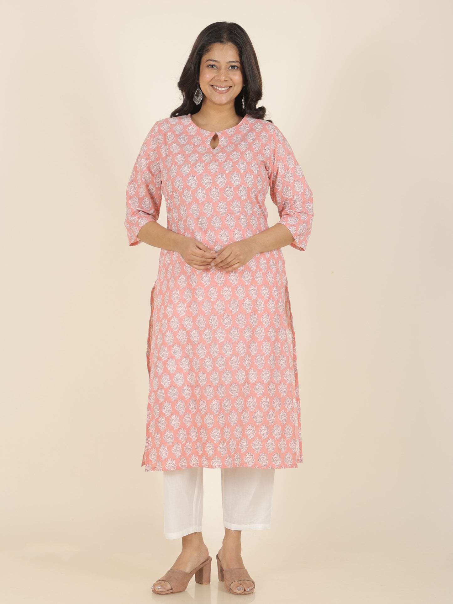 Soft Cotton Floral Kurta