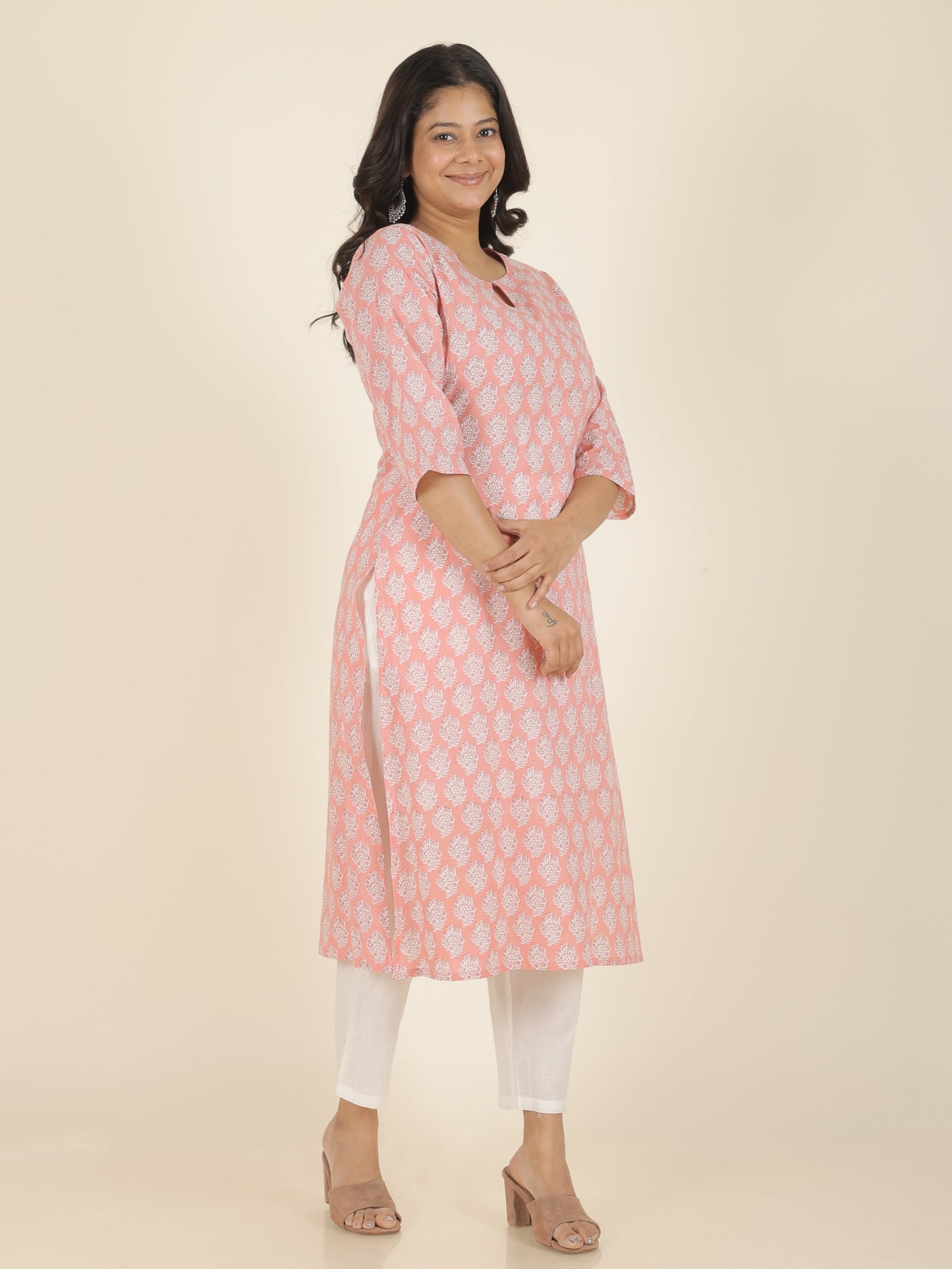 Soft Cotton Floral Kurta