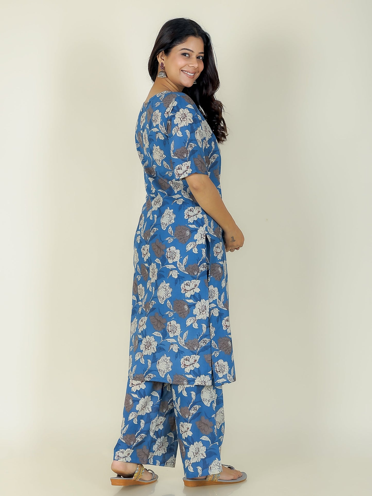 Soft Cotton Floral Kurta