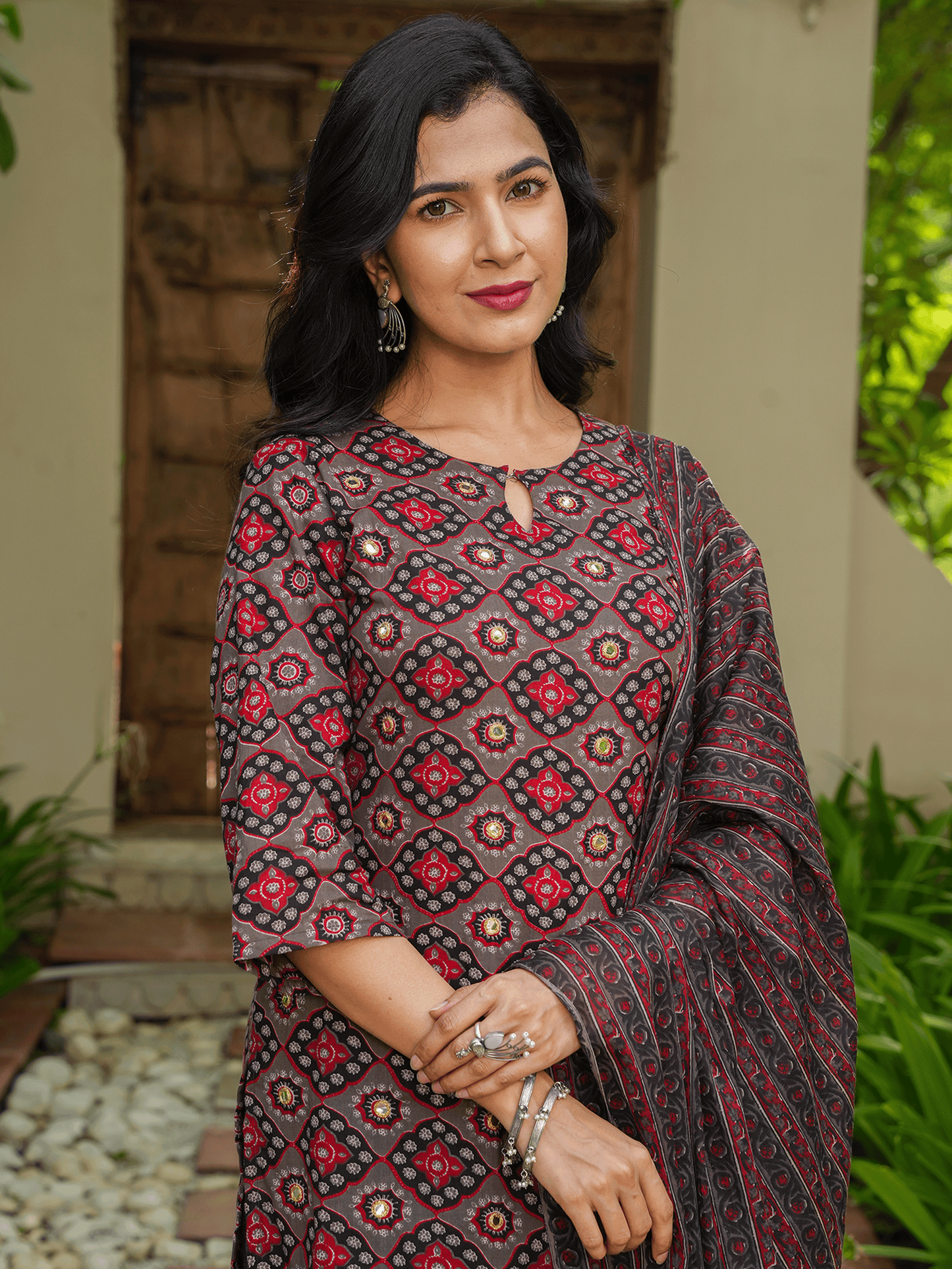 Soft Cotton Geometric Kurta