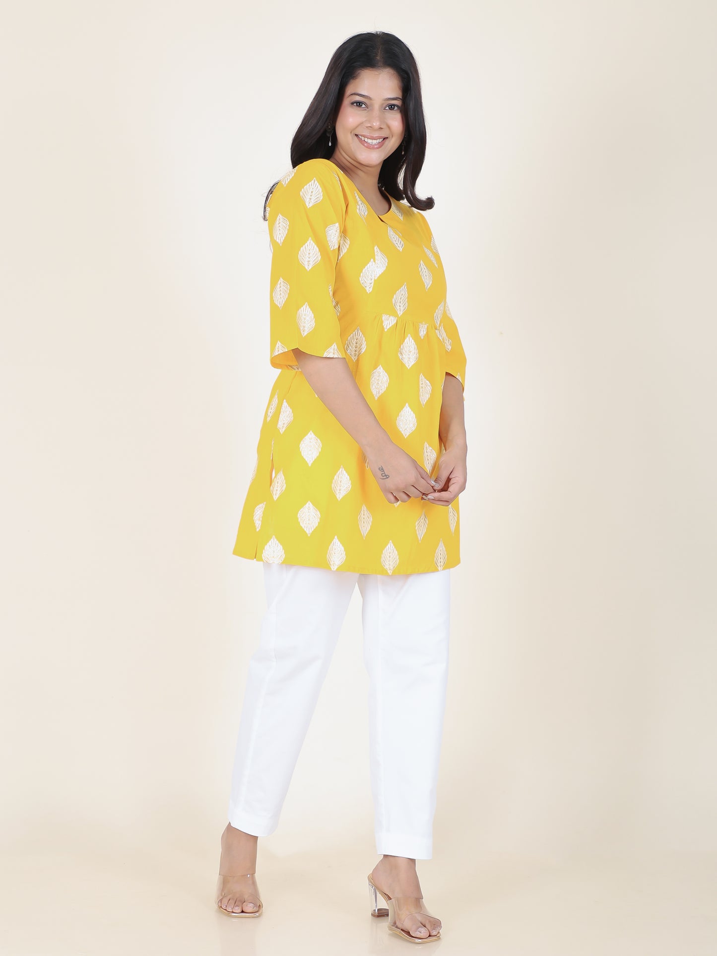 Soft Cotton Geometric Kurti