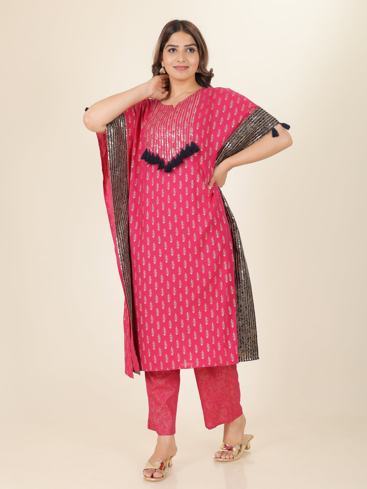 Rayon Gold foil Kurta