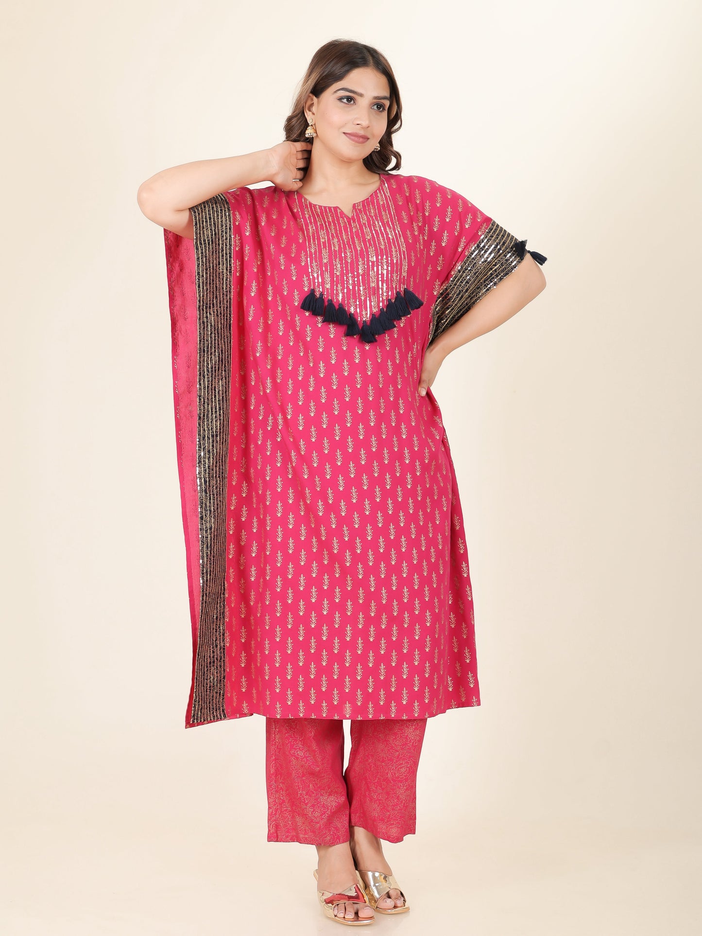 Rayon Gold foil Kurta