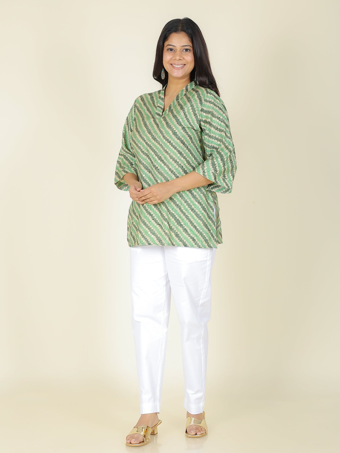 Muslin Bandhani Kurti