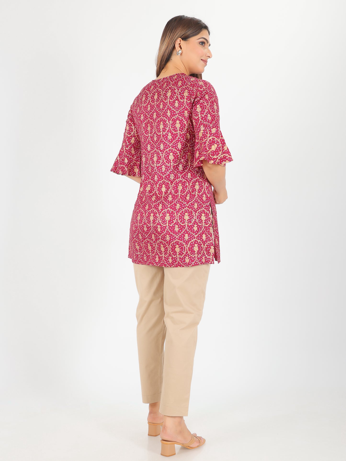 Rayon Gold foil Kurti