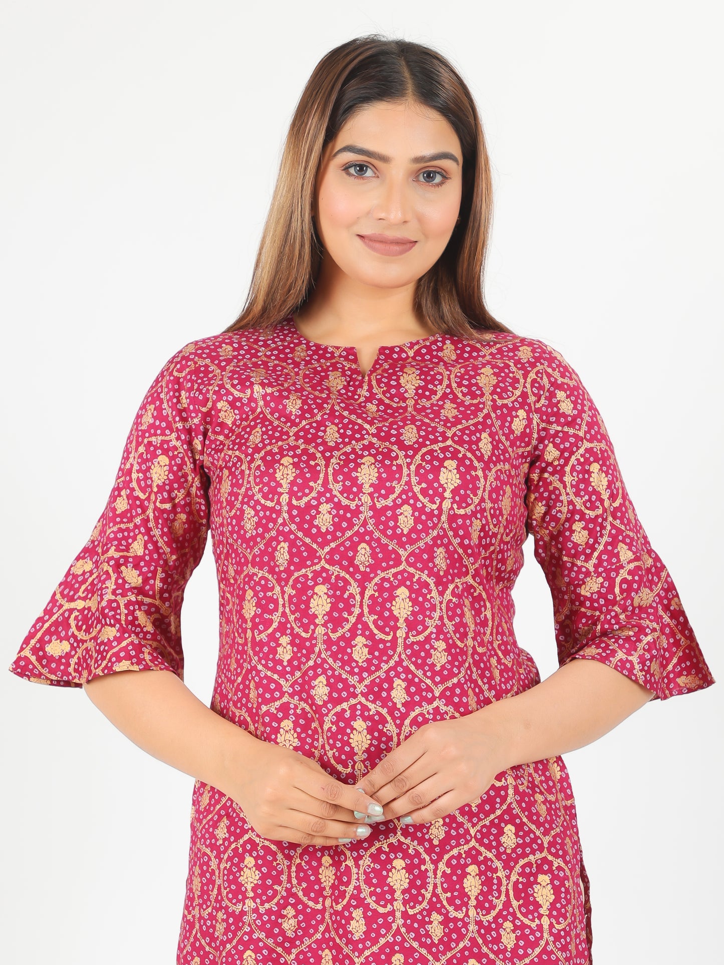 Rayon Gold foil Kurti