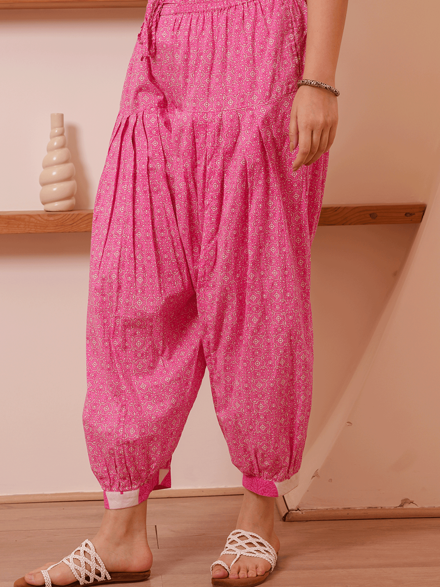 Soft Cotton Floral Pink Salwar