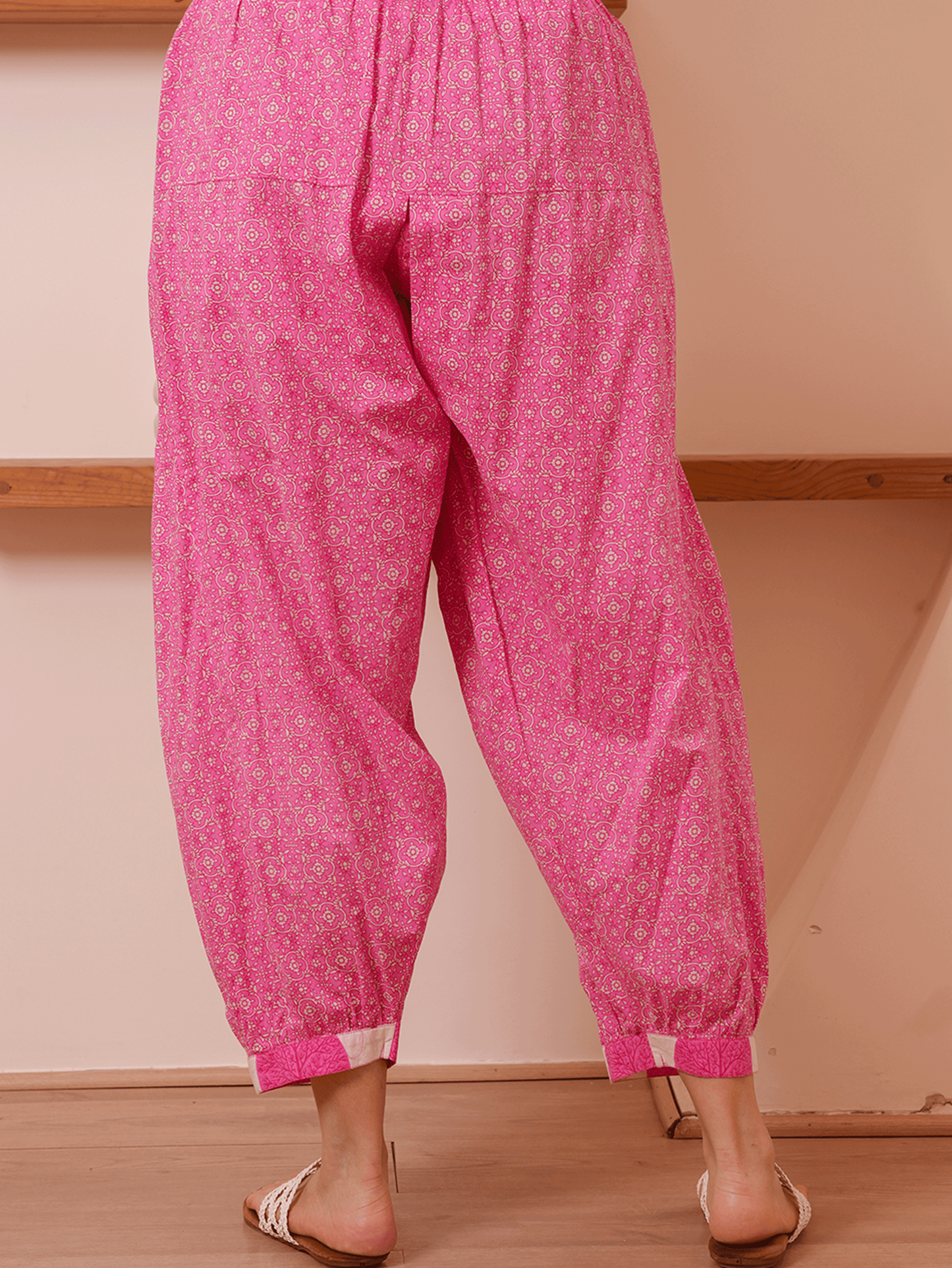 Soft Cotton Floral Pink Salwar