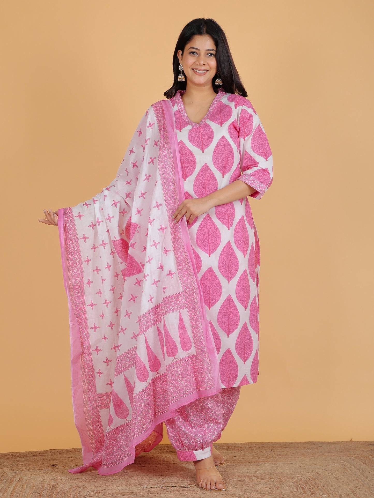 Soft Cotton Floral Kurta