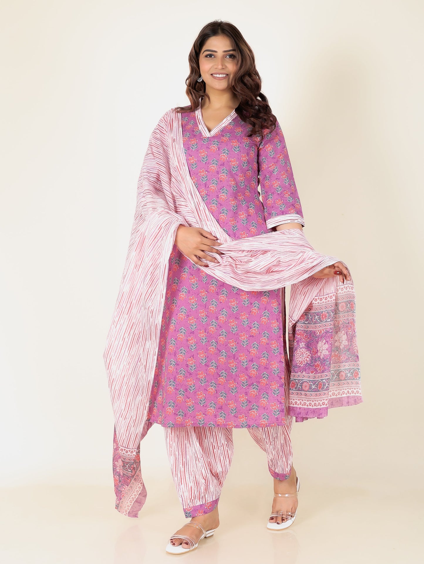 Soft Cotton Floral Kurta