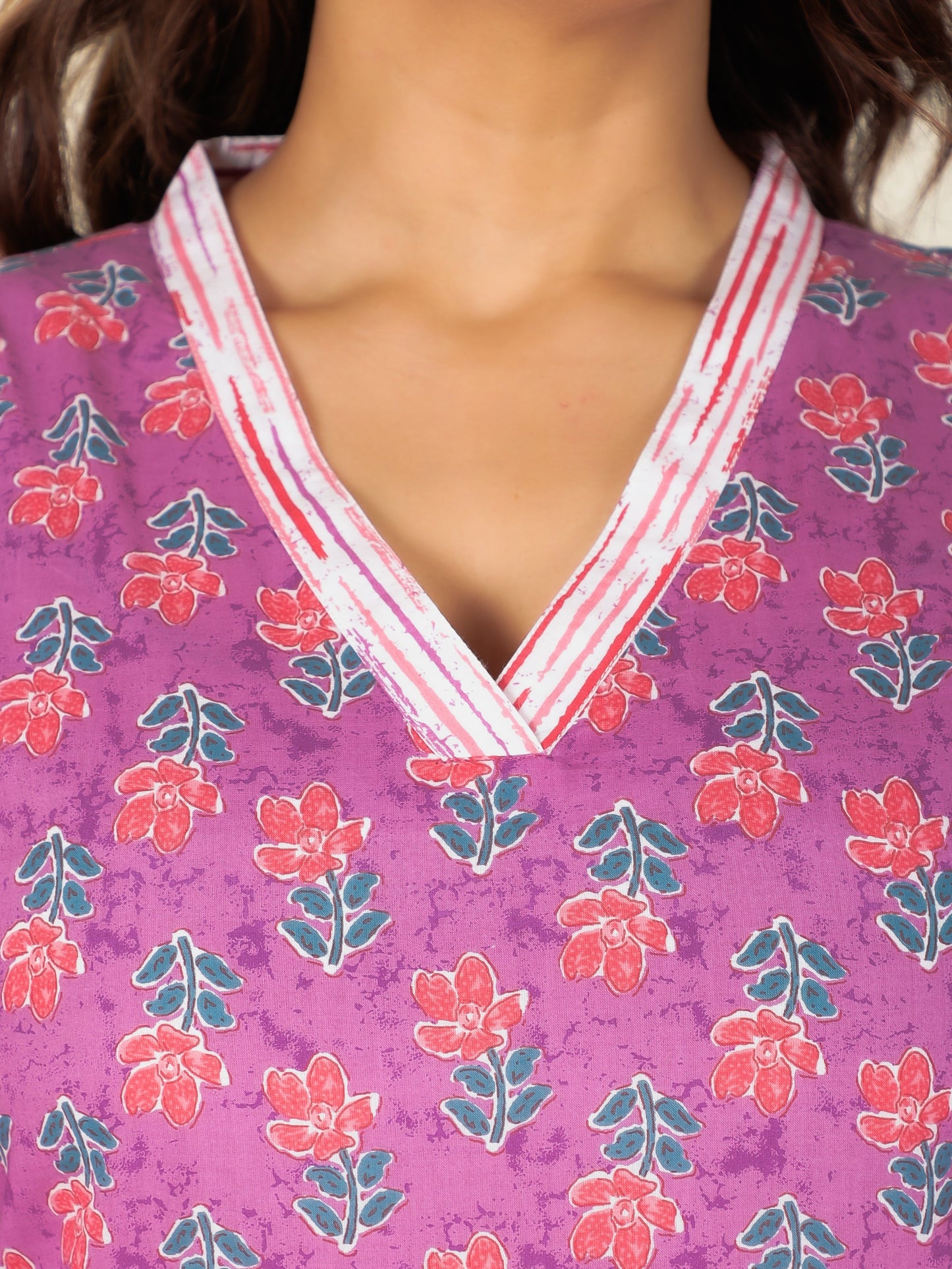 Soft Cotton Floral Kurta