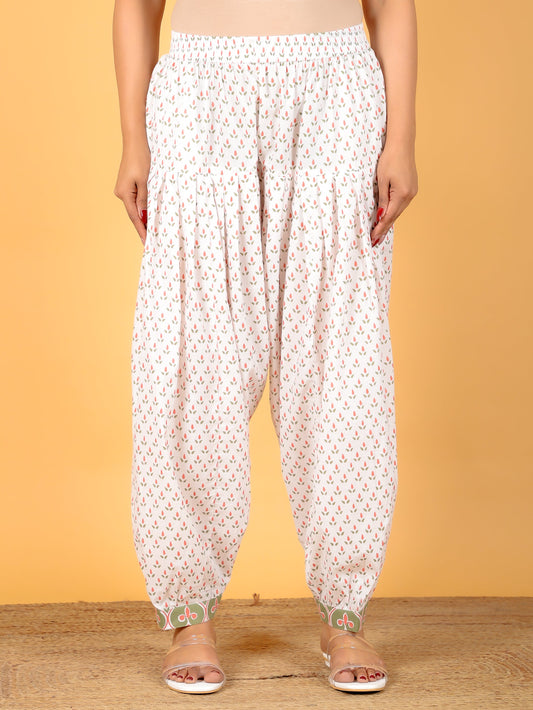 Soft Cotton Butti White Salwar