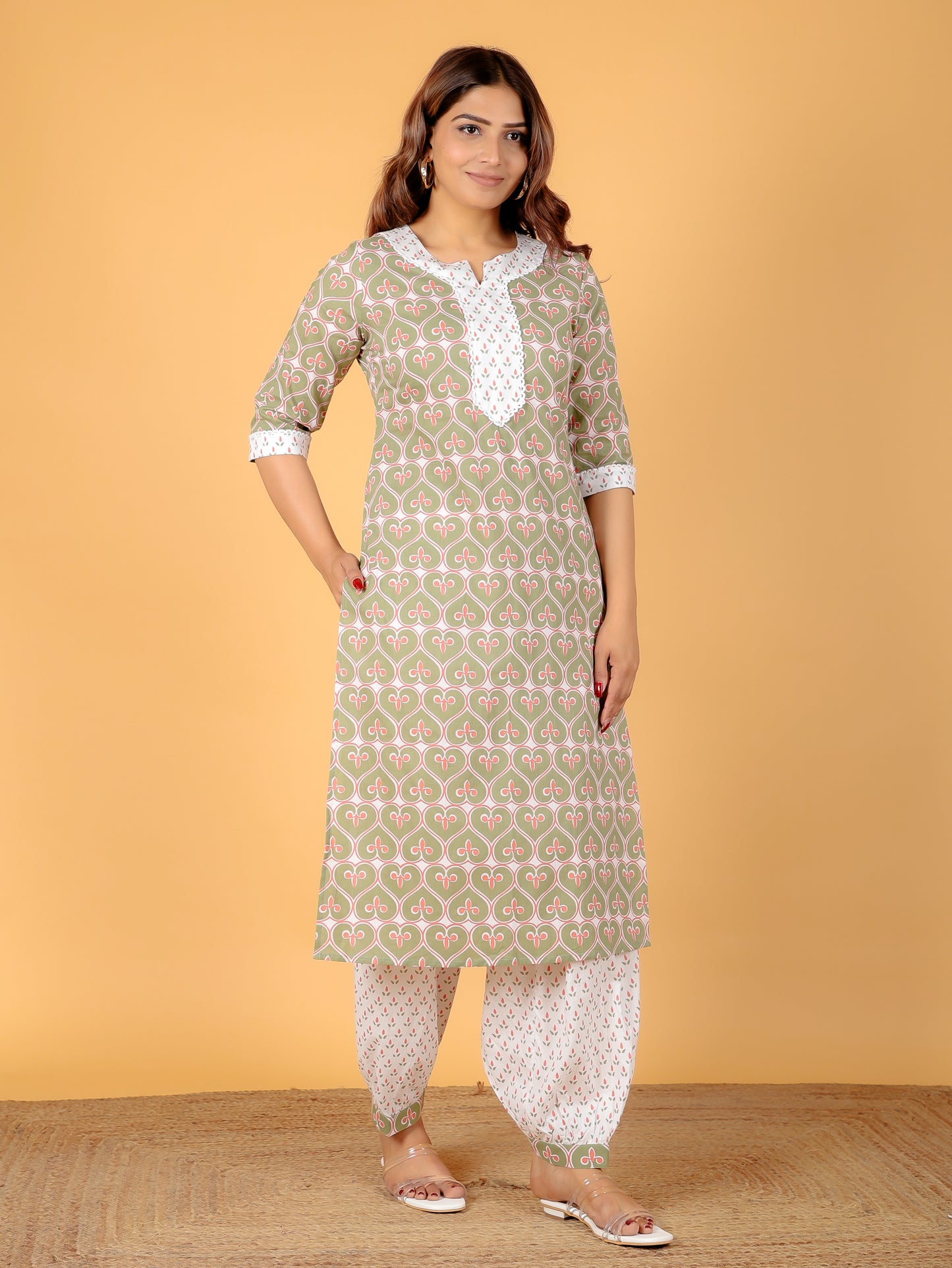 Soft Cotton Abstract Kurta