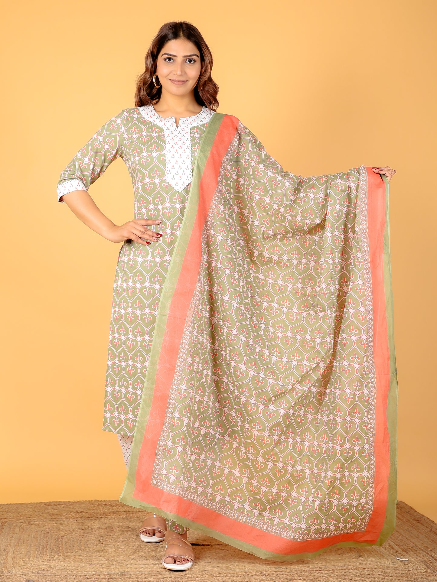 Soft Cotton Abstract Kurta