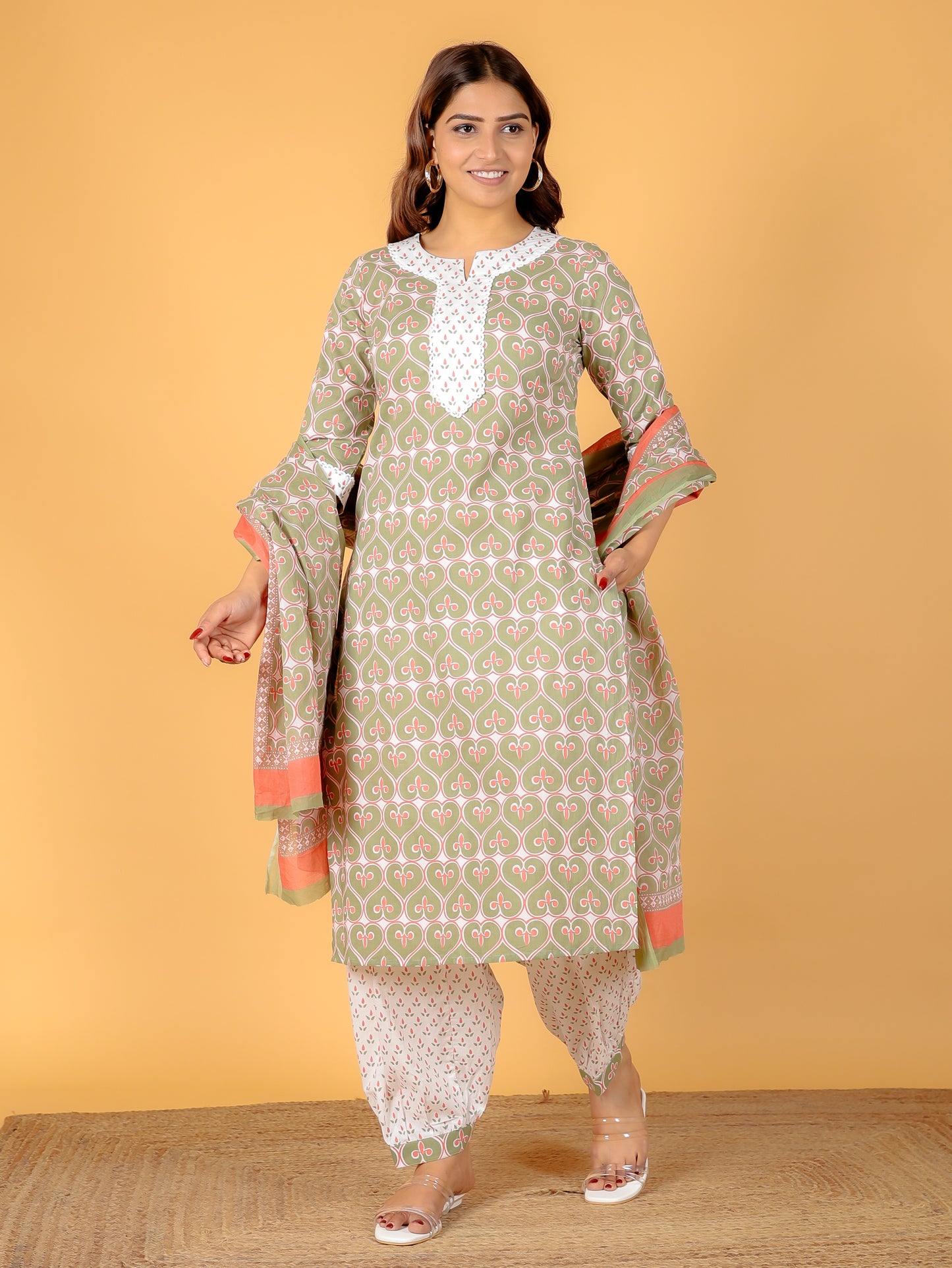 Soft Cotton Abstract Kurta