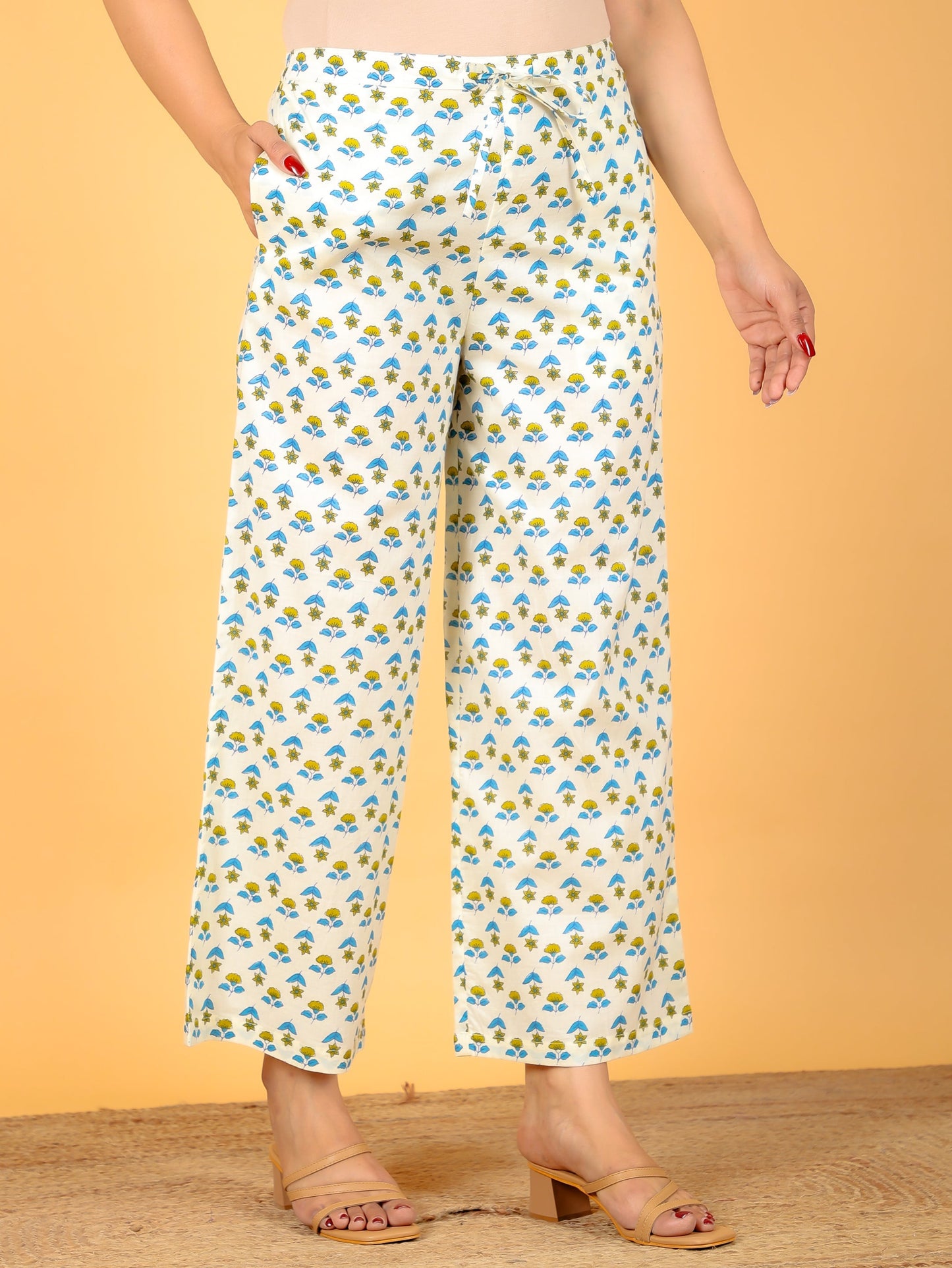 Soft Cotton Patchwork Panelled Off-White Kurta