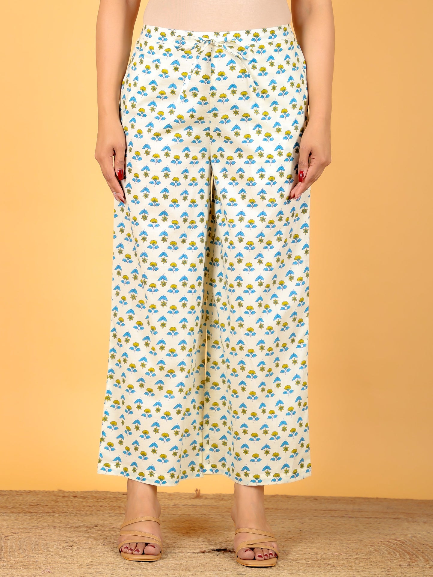 Soft Cotton Patchwork Panelled Off-White Kurta