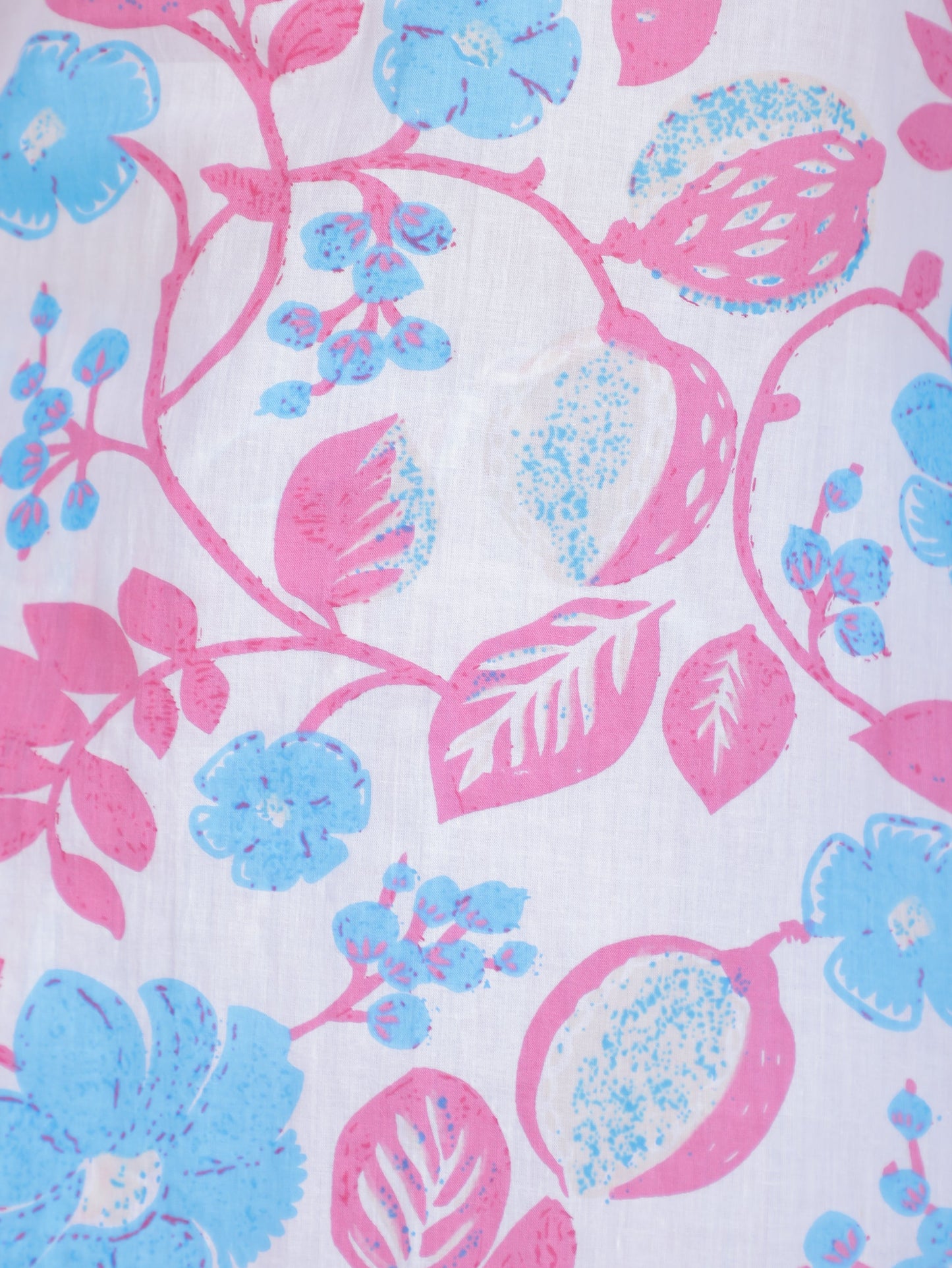 Soft Cotton Floral Straight Pink Kurta