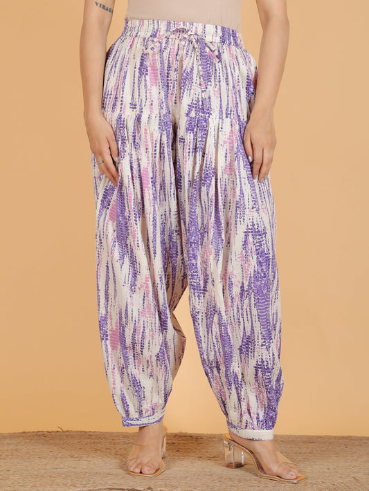 Kantha Cotton Tie-Dye Off-White Salwar