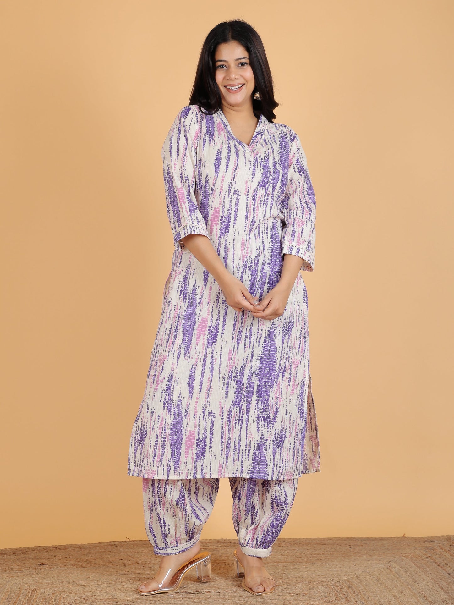 Kantha Cotton Tie-Dye Kurta